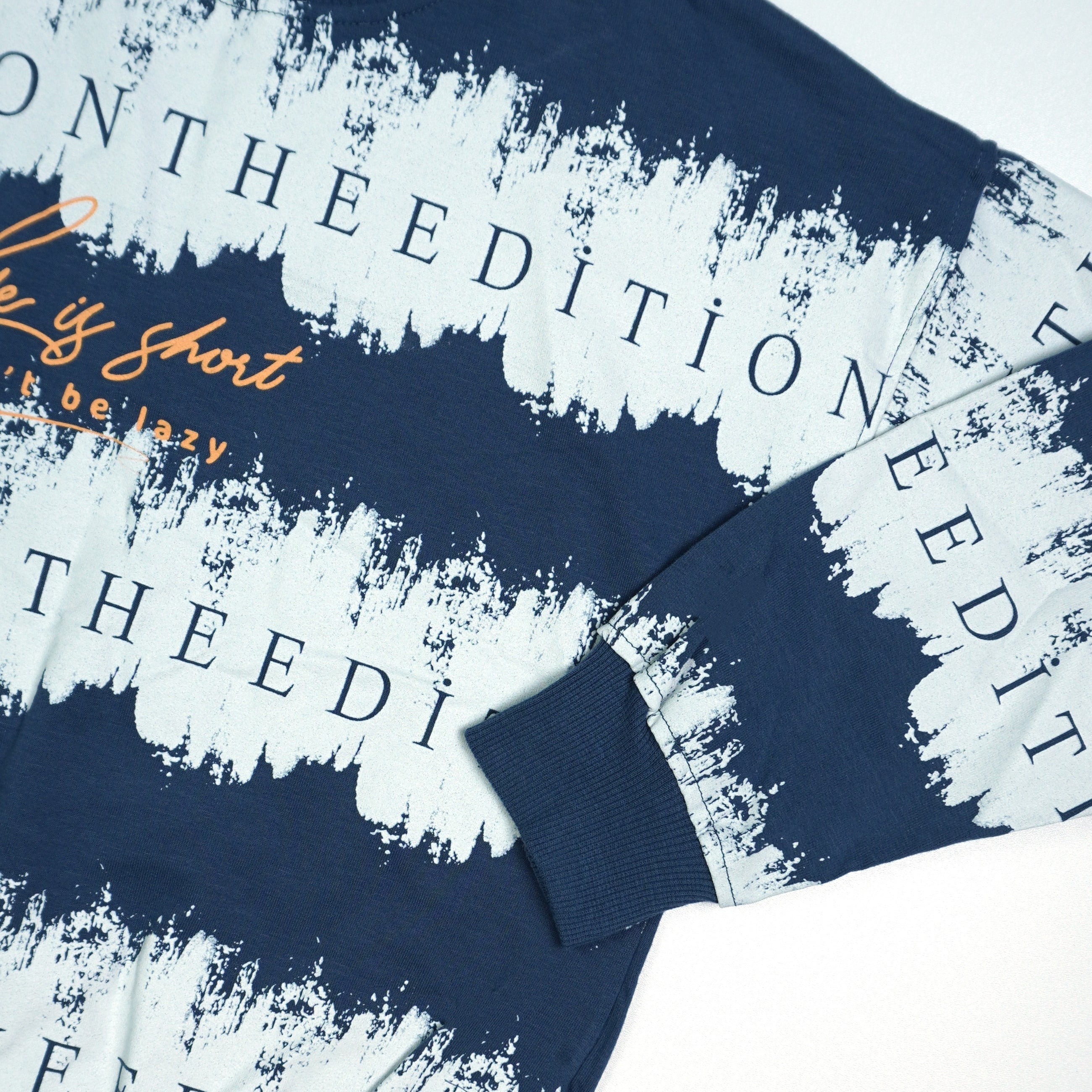 Knaben Sweatshirt «The Edition – Life is Short» – Navy