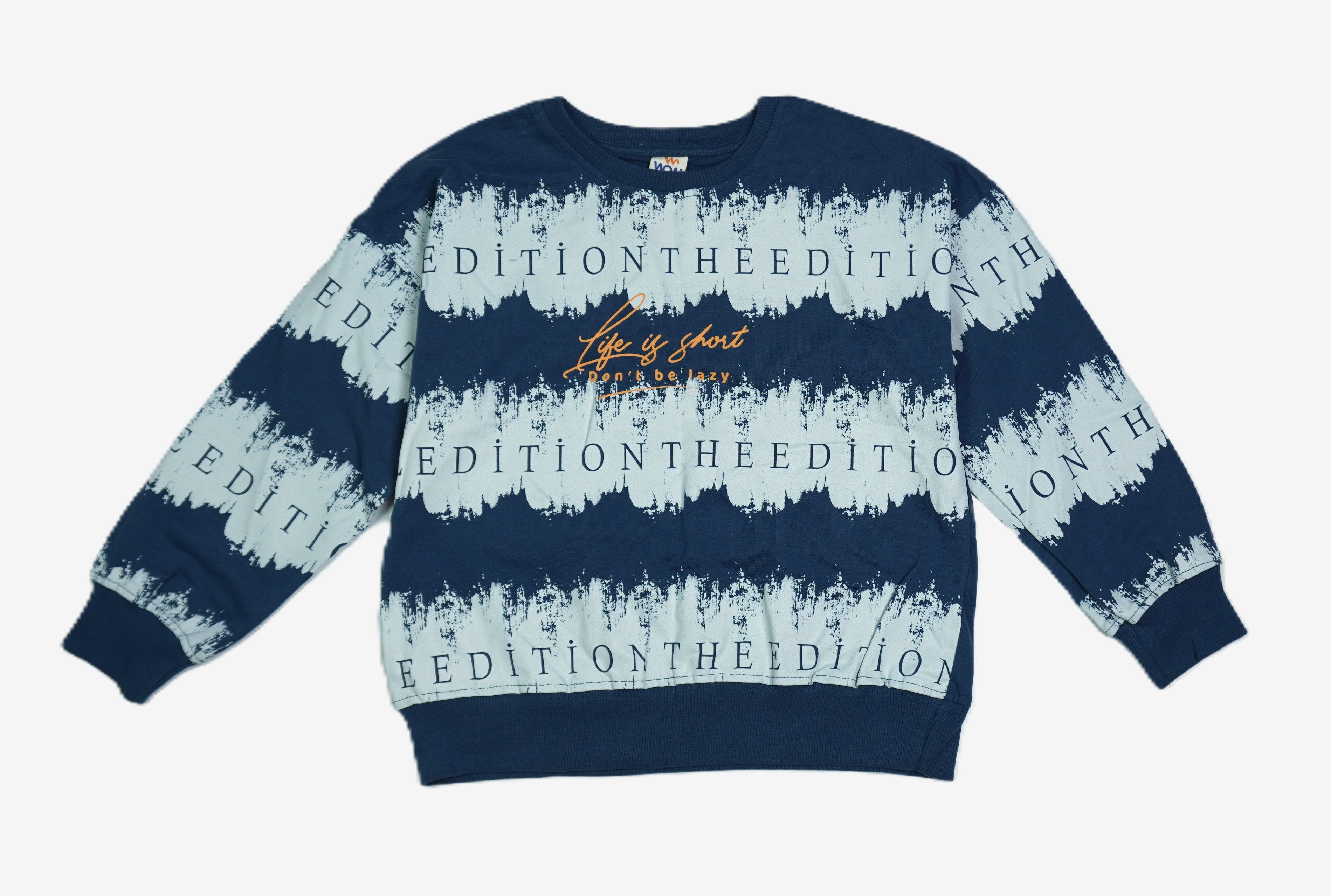 Knaben Sweatshirt «The Edition – Life is Short» – Navy