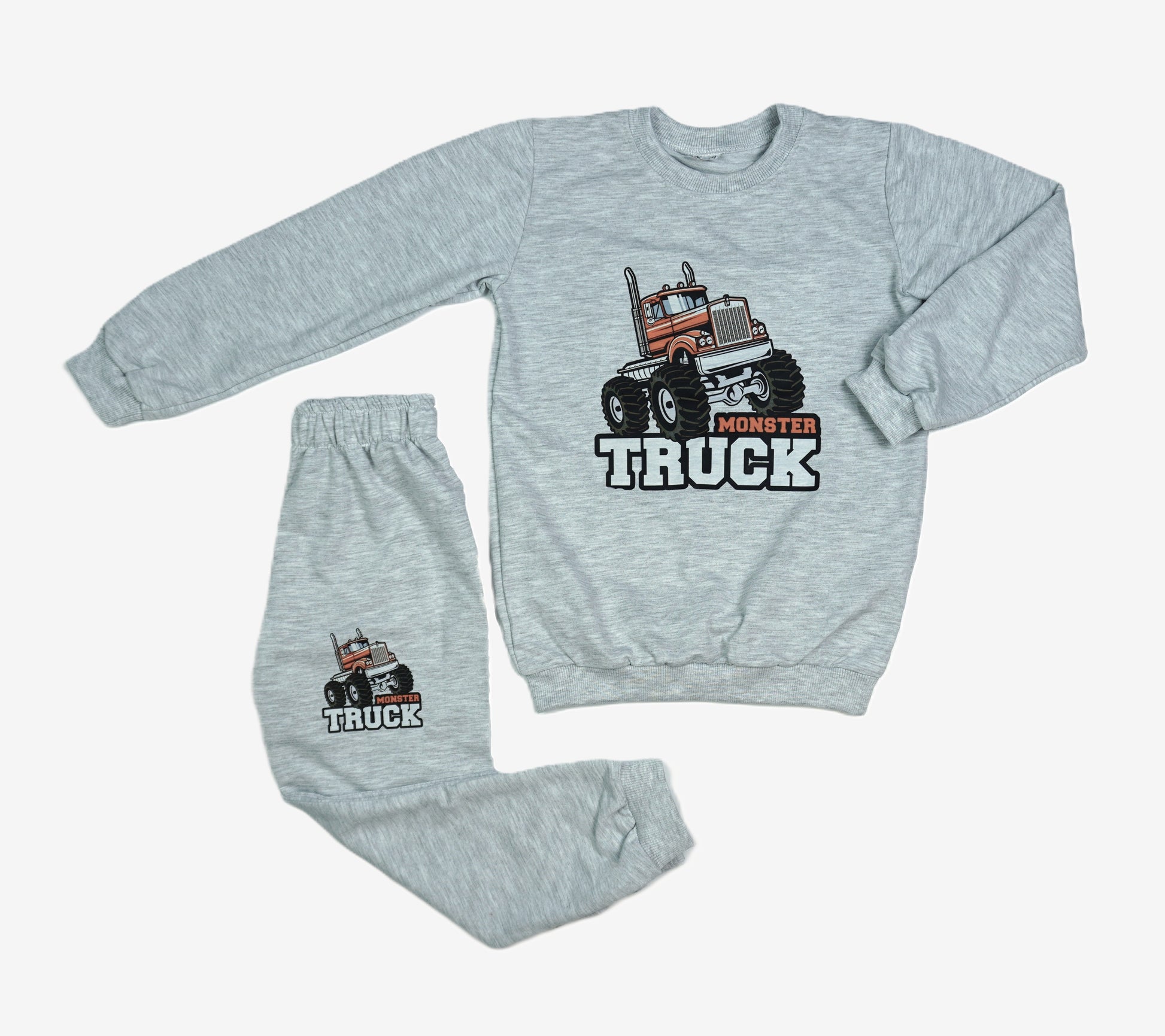 Knaben Jogginganzug «Monster Truck» – Grau
