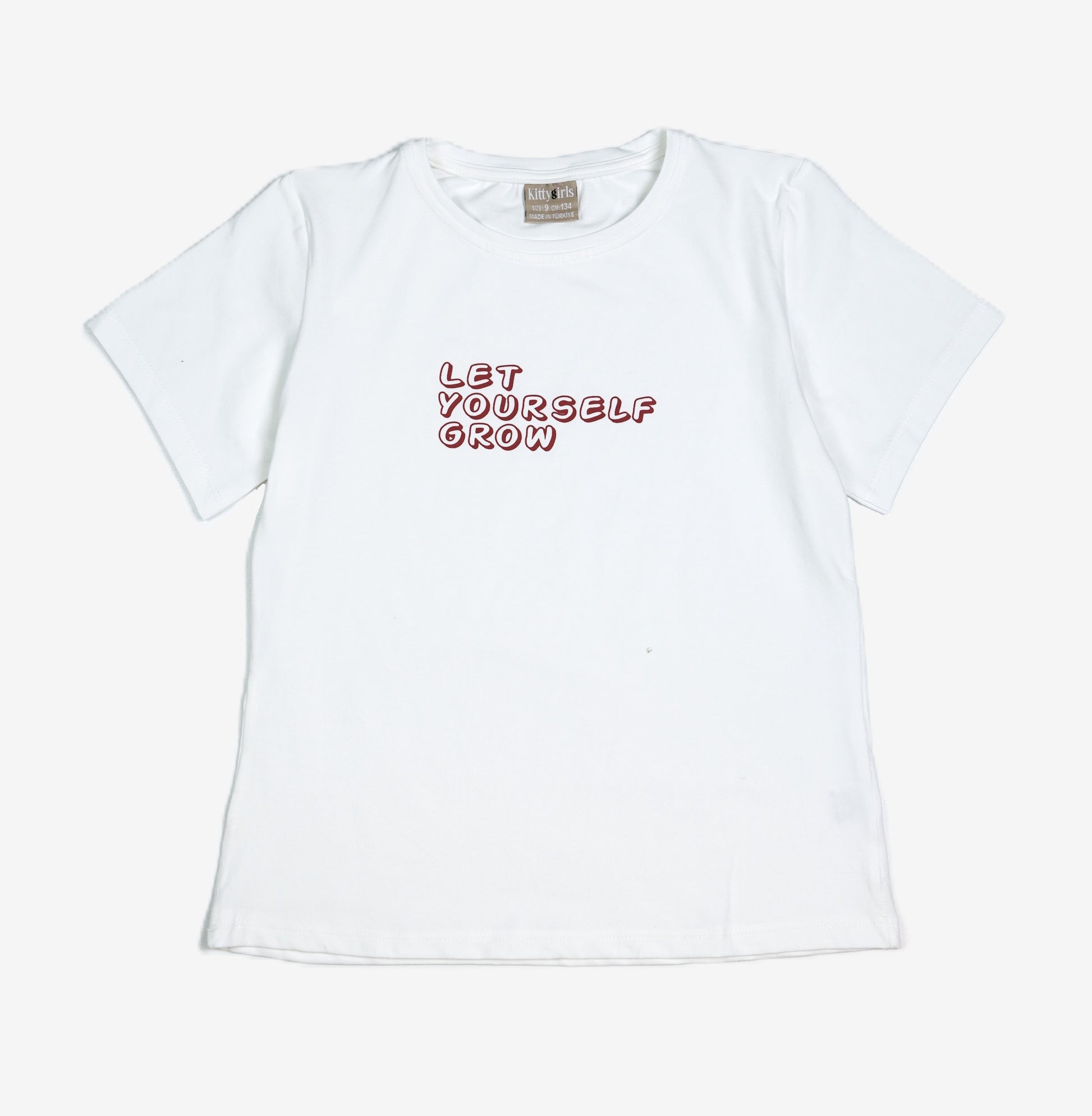 🌸 Mädchen-Set 2-teilig «Let Yourself Grow» – Rot/Weiss