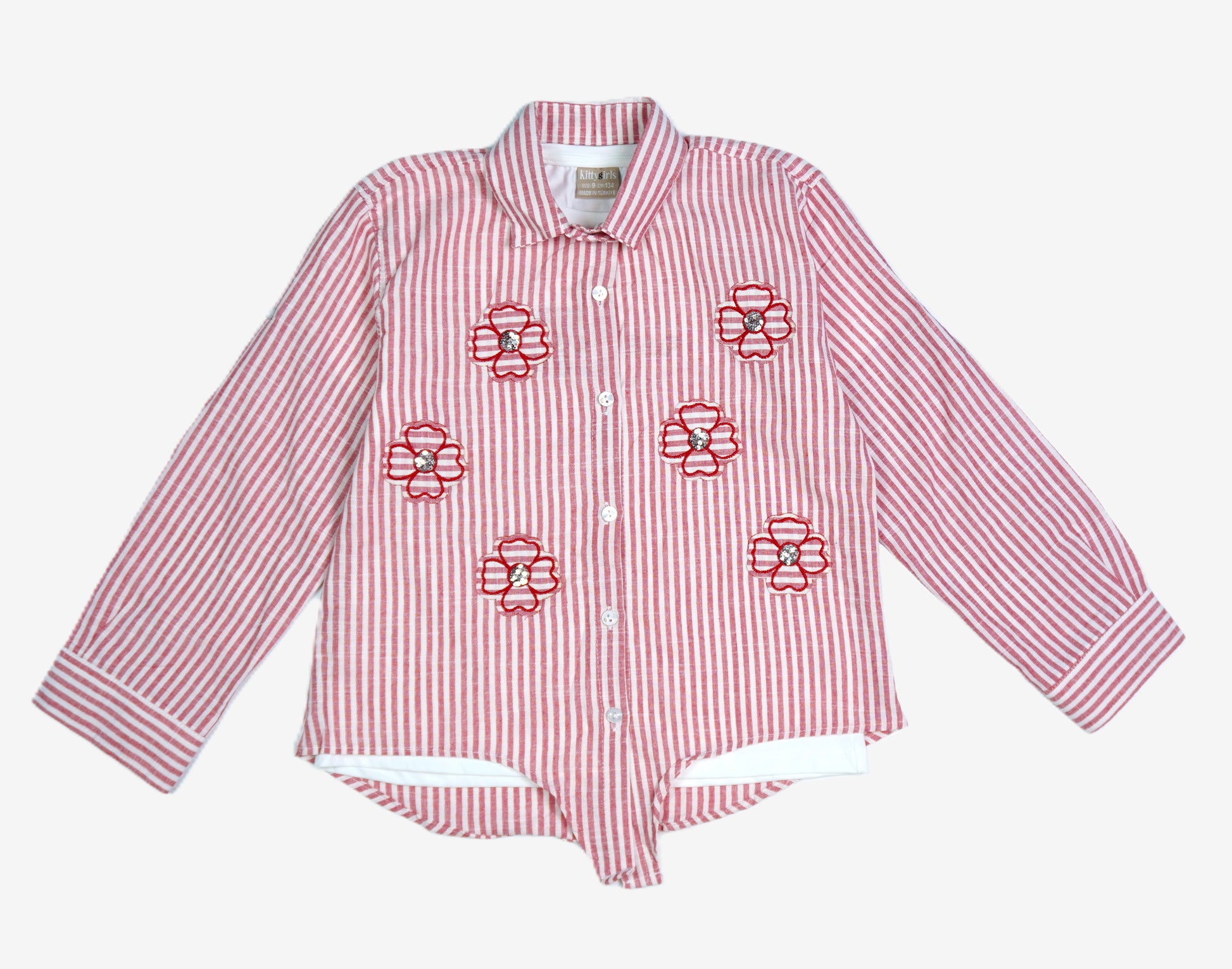 🌸 Mädchen-Set 2-teilig «Let Yourself Grow» – Rot/Weiss