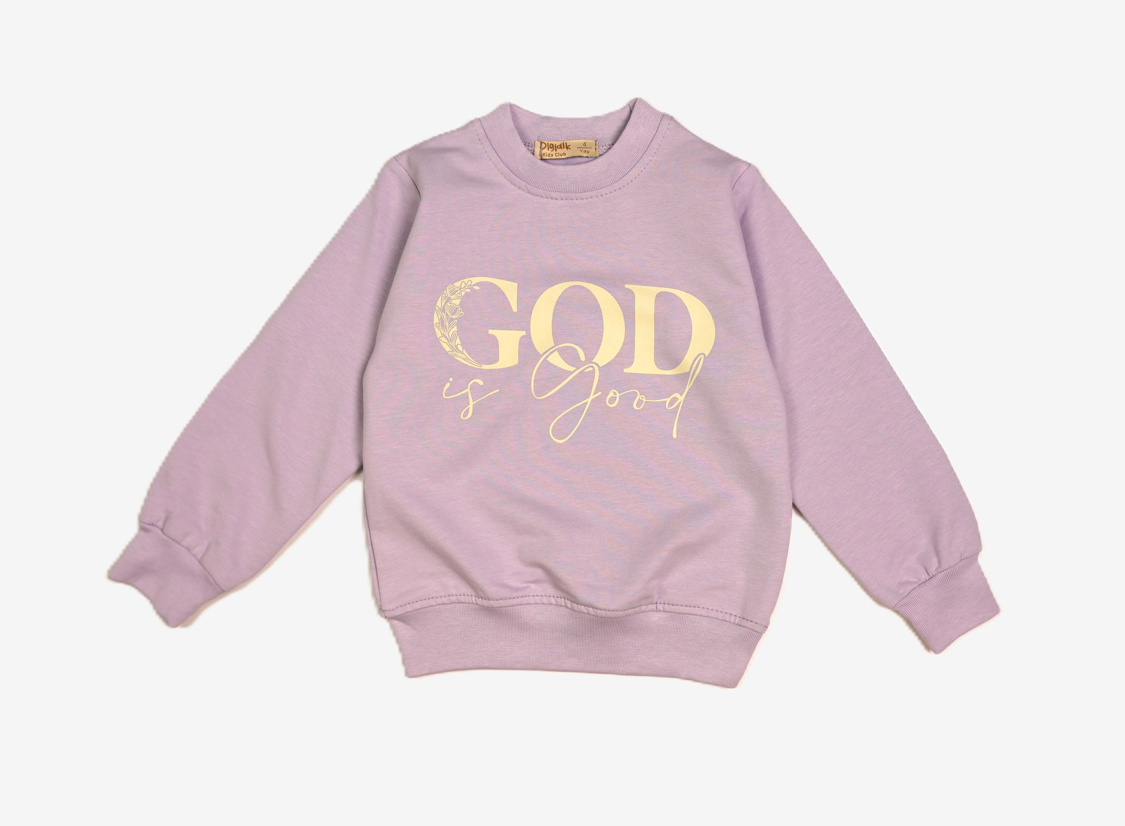 💜 Kinder-Set 2-teilig «God Is Good» – Lavendel