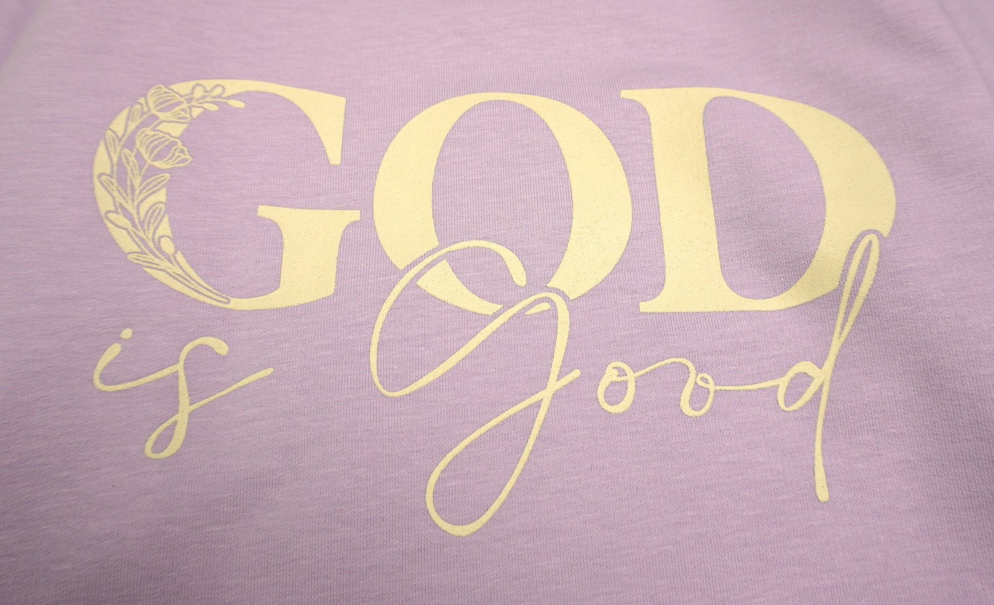 💜 Kinder-Set 2-teilig «God Is Good» – Lavendel