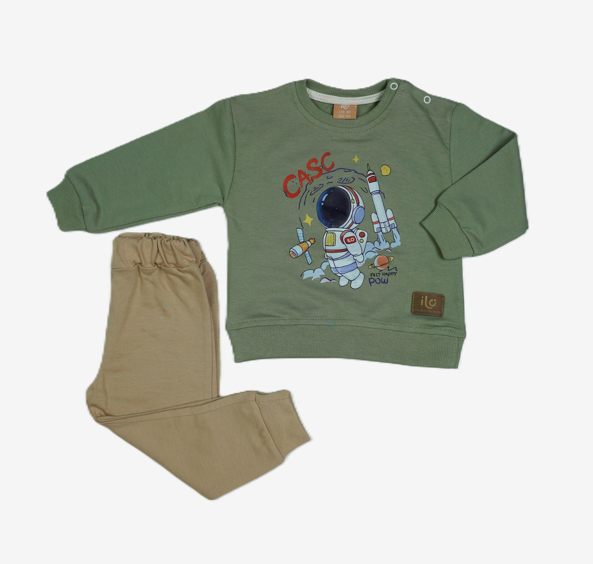 🚀Kinder-Set 2-teilig «CASC Astronaut» – Khaki/Beige