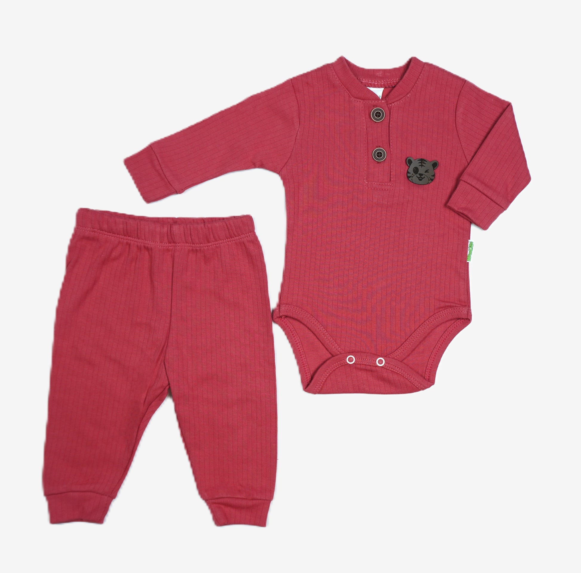Baby-Set 2-teilig «Tiger» – Bordeaux