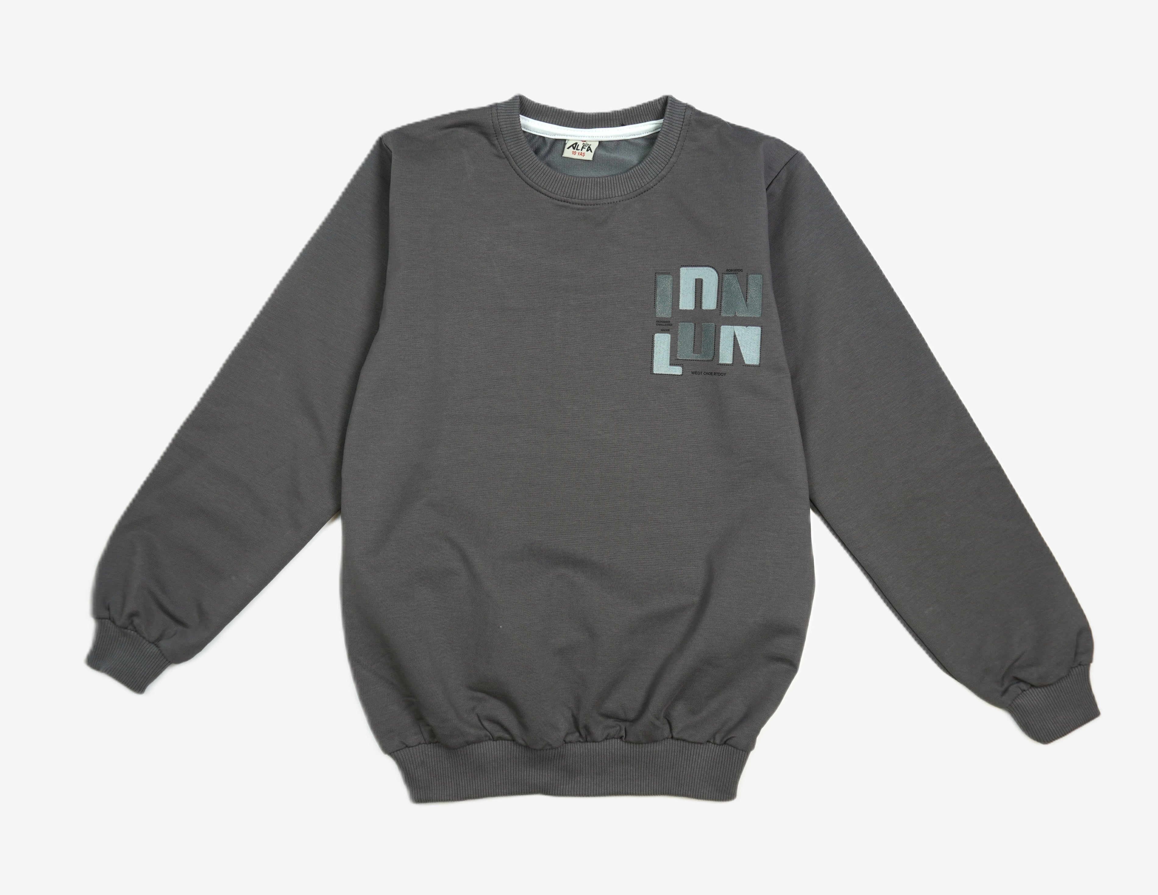 Kinder Sweatshirt «London» – Anthrazit