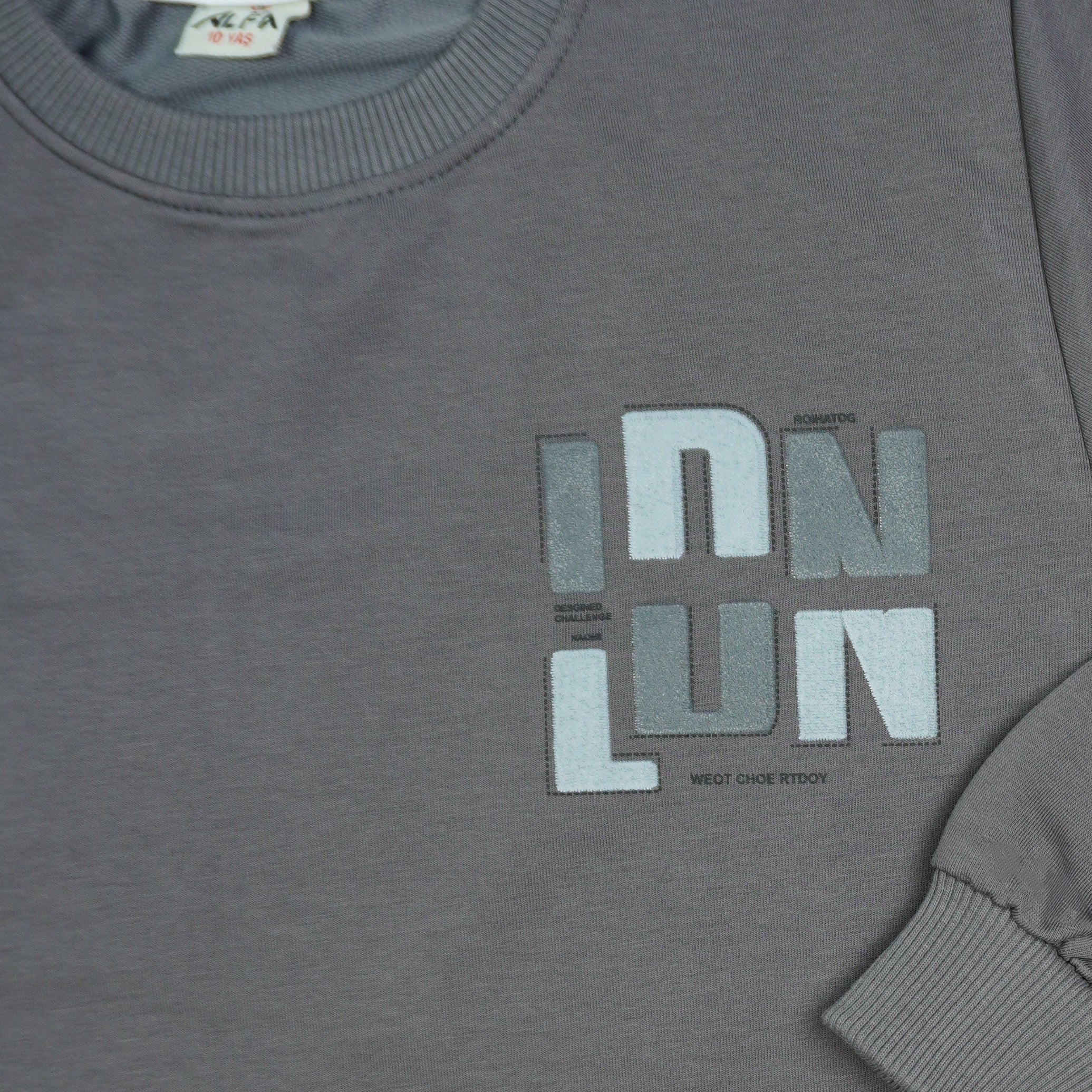 Kinder Sweatshirt «London» – Anthrazit