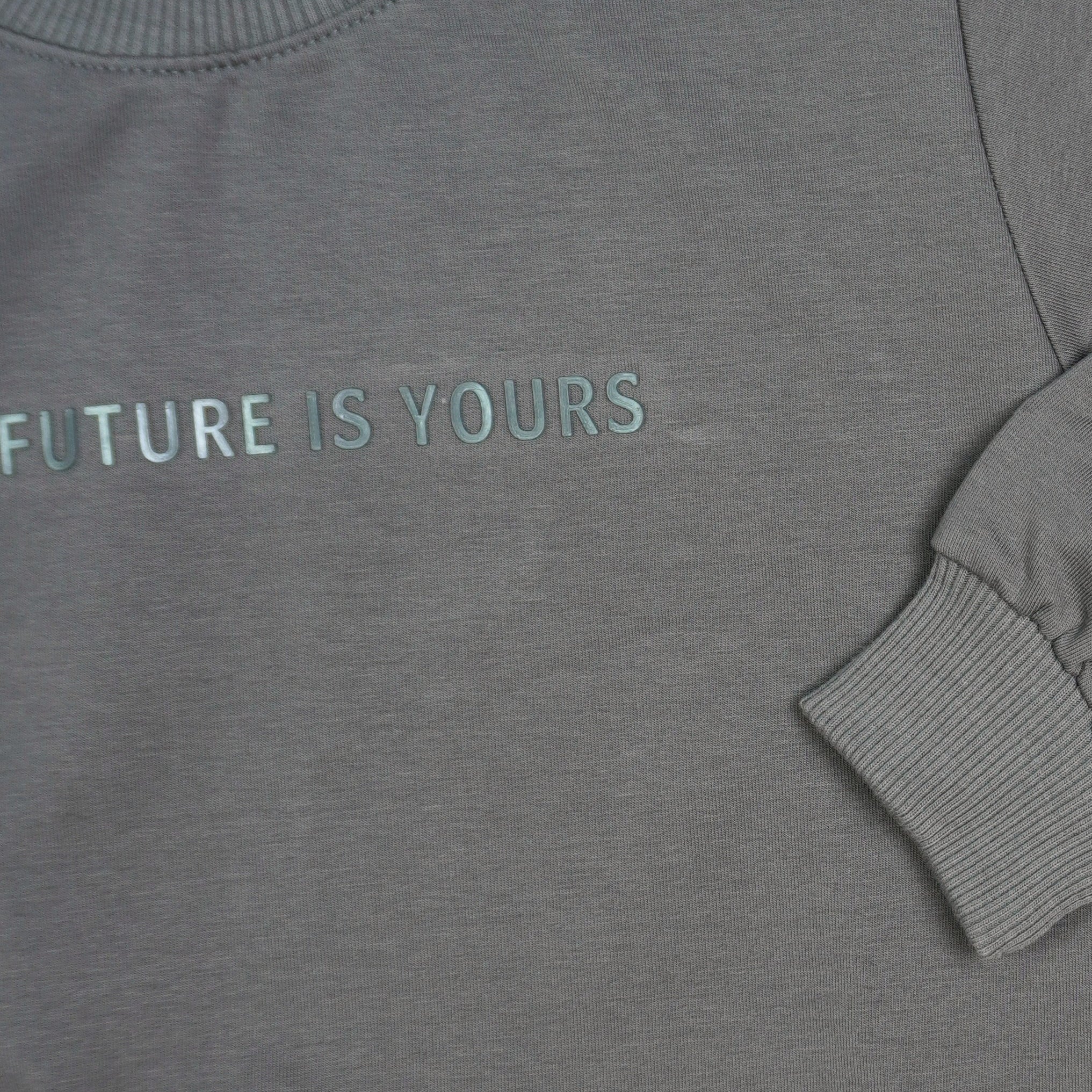 Kinder Sweatshirt «The Future Is Yours» – Grau