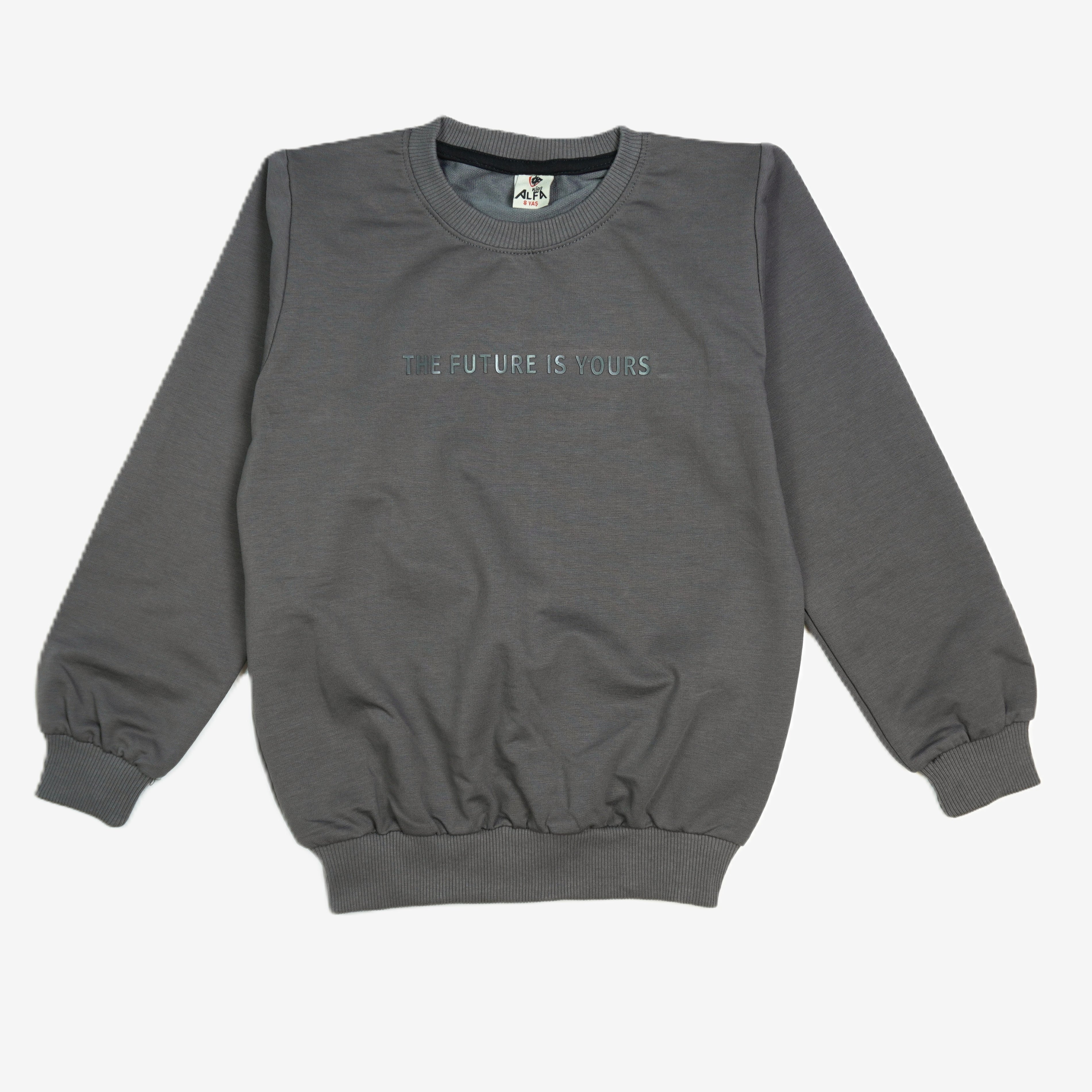 Kinder Sweatshirt «The Future Is Yours» – Grau