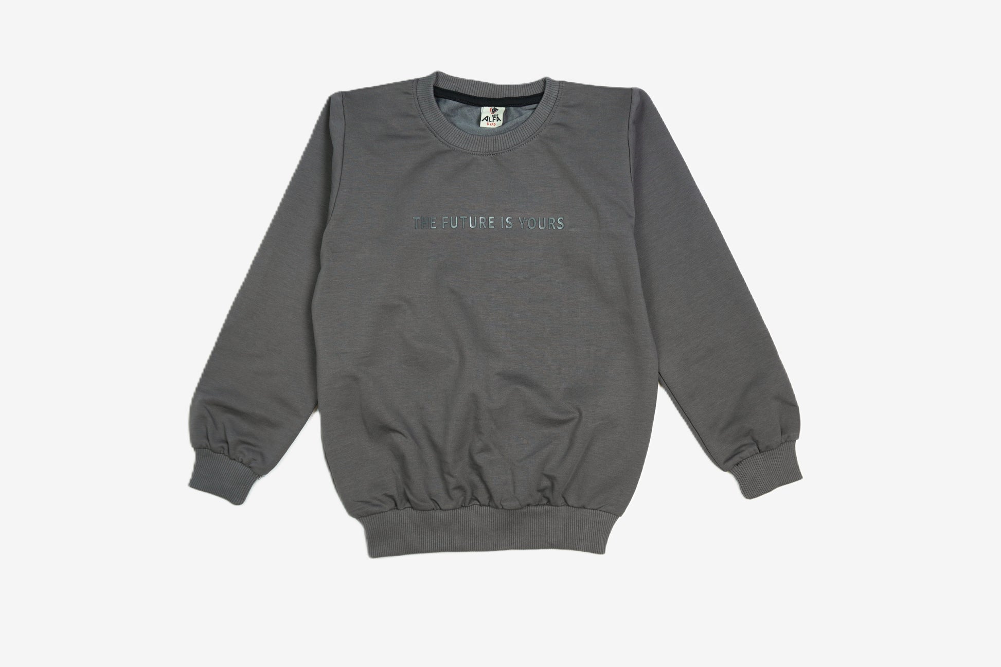 Kinder Sweatshirt «The Future Is Yours» – Grau
