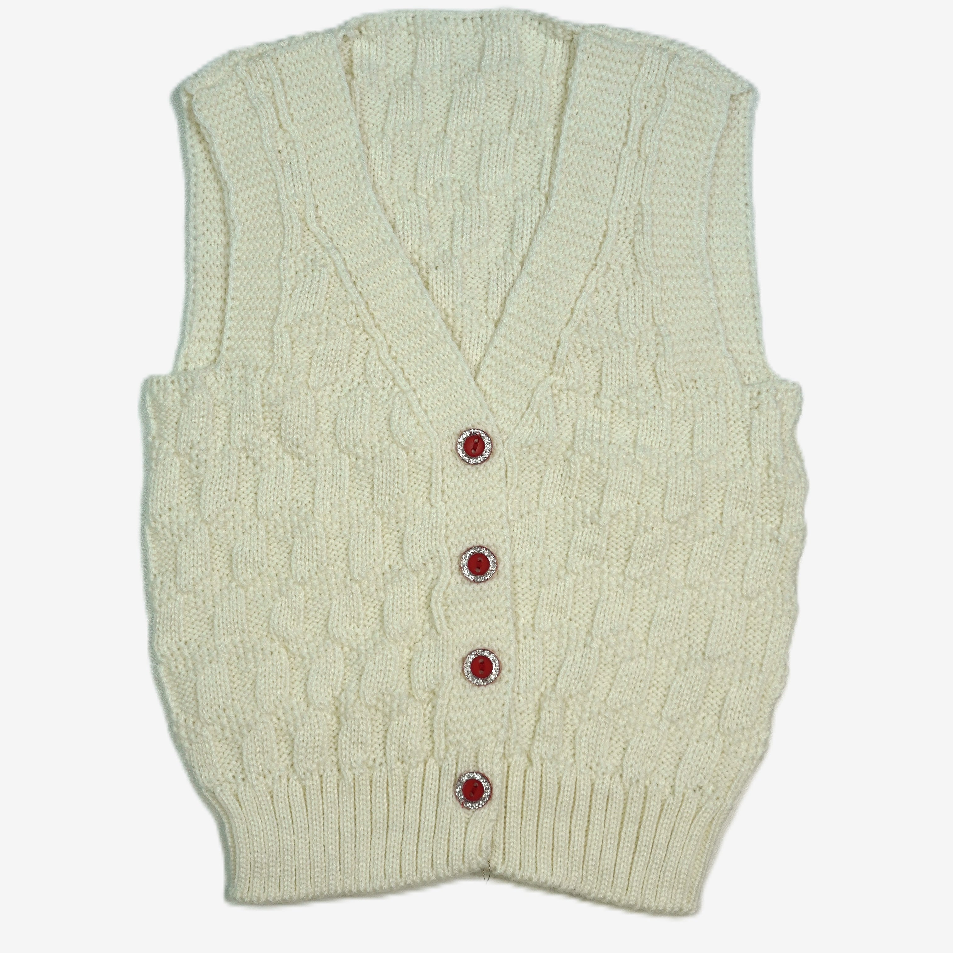 Kinder Strickweste «Jewel» – Rosa / Blau / Creme