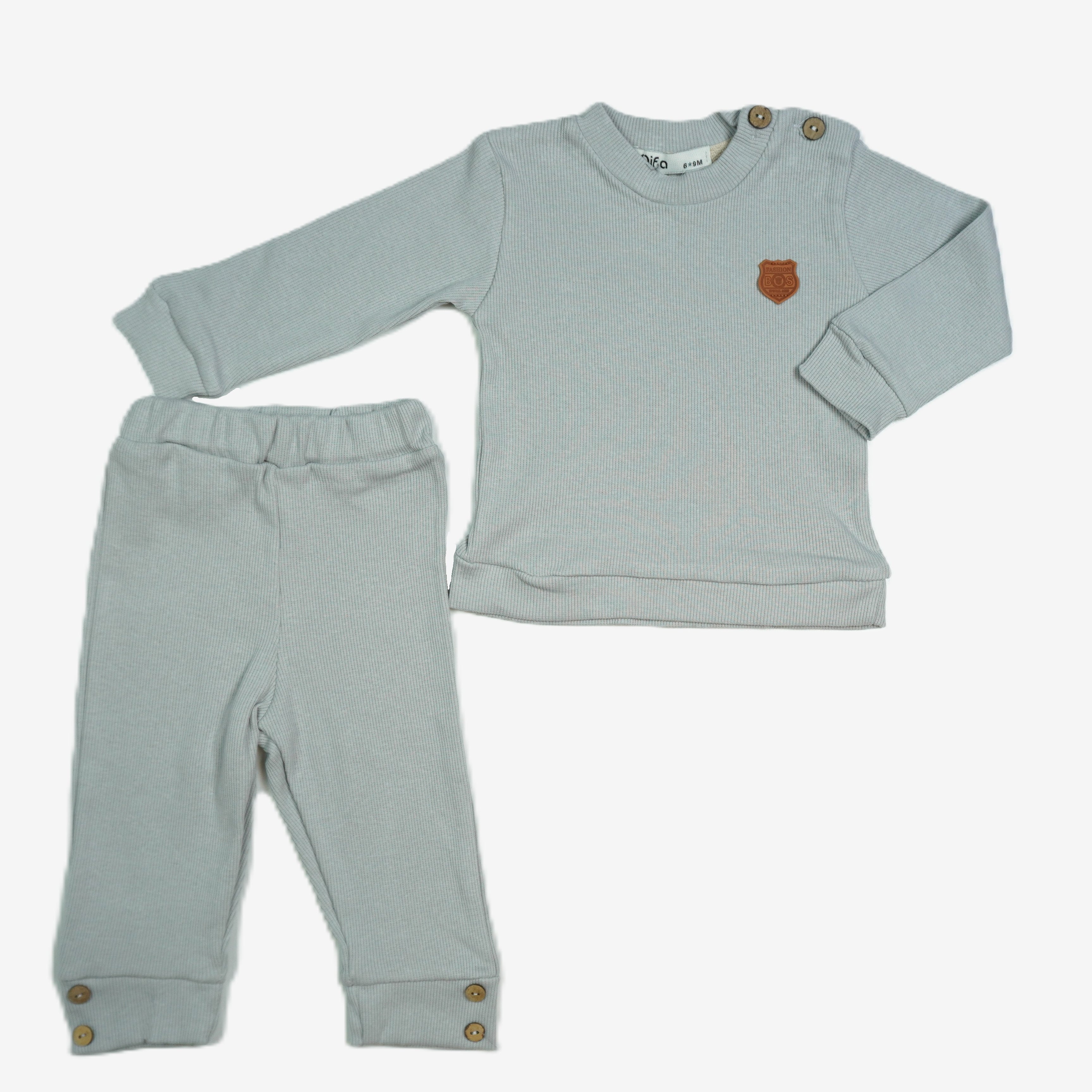 Baby-Set 2-teilig «Fashion Boss» – Mint/Salbei