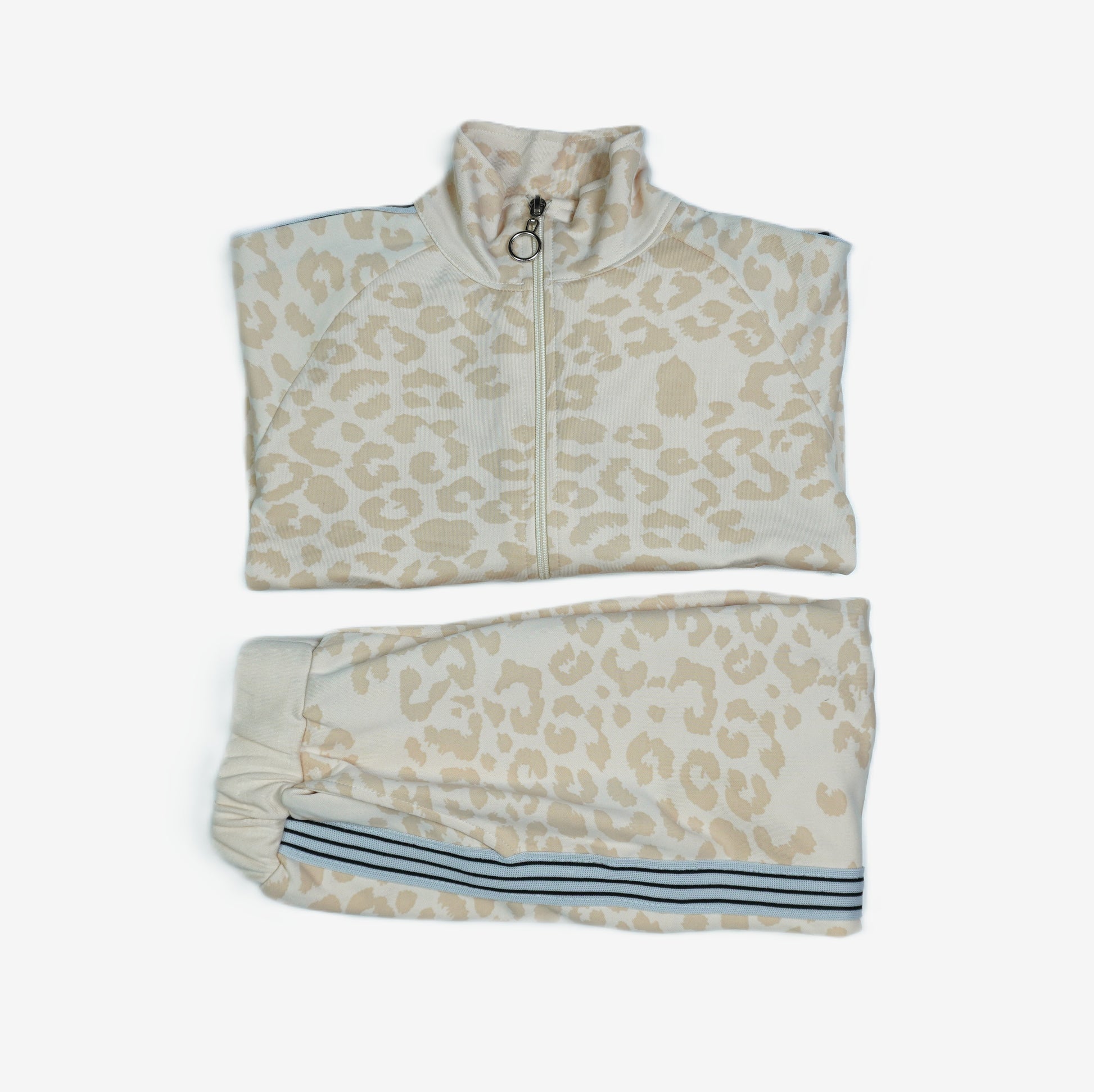 Kinder Trainingsanzug «Leopard» – Creme/Beige