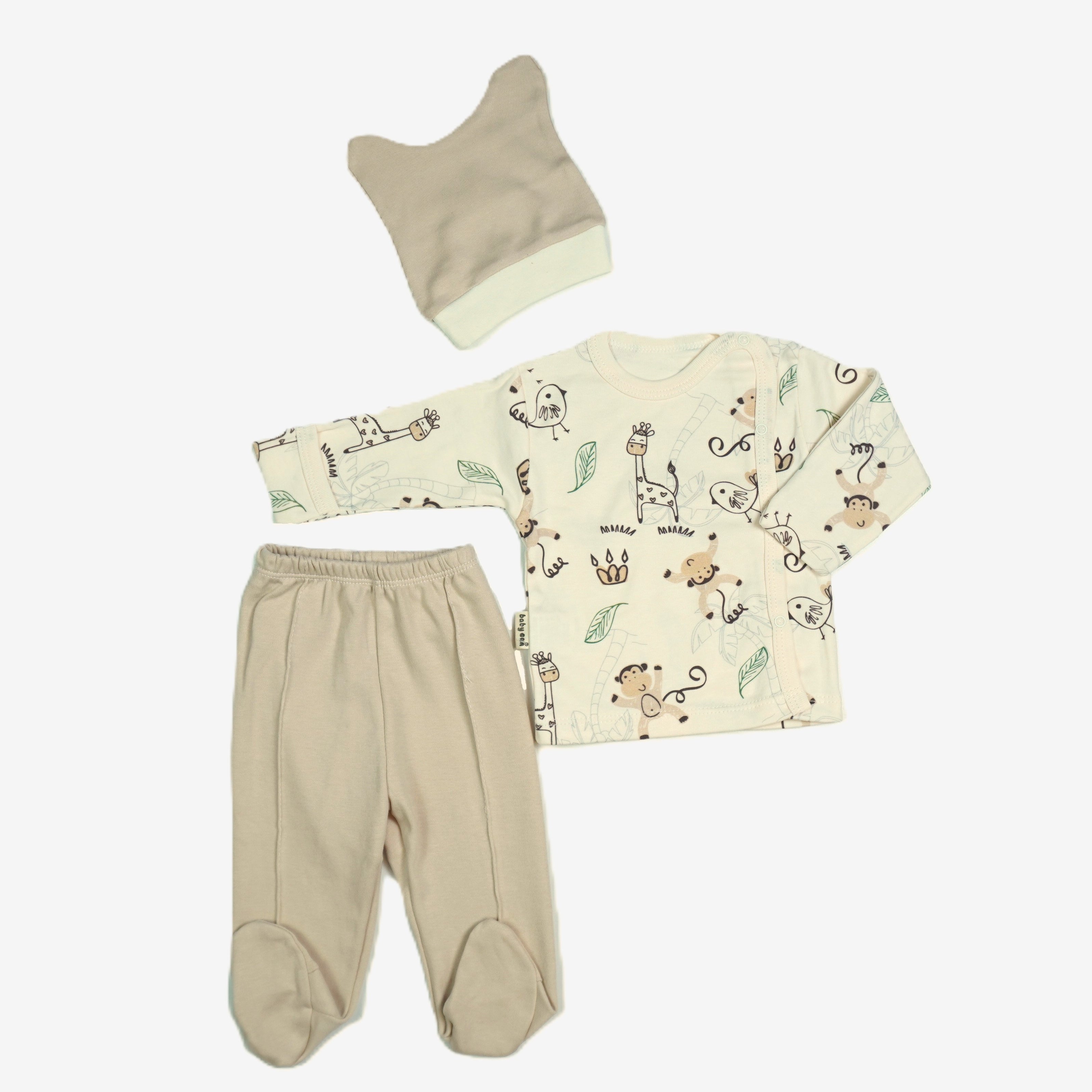 Baby-Set 3-teilig «Safari» – Creme/Beige