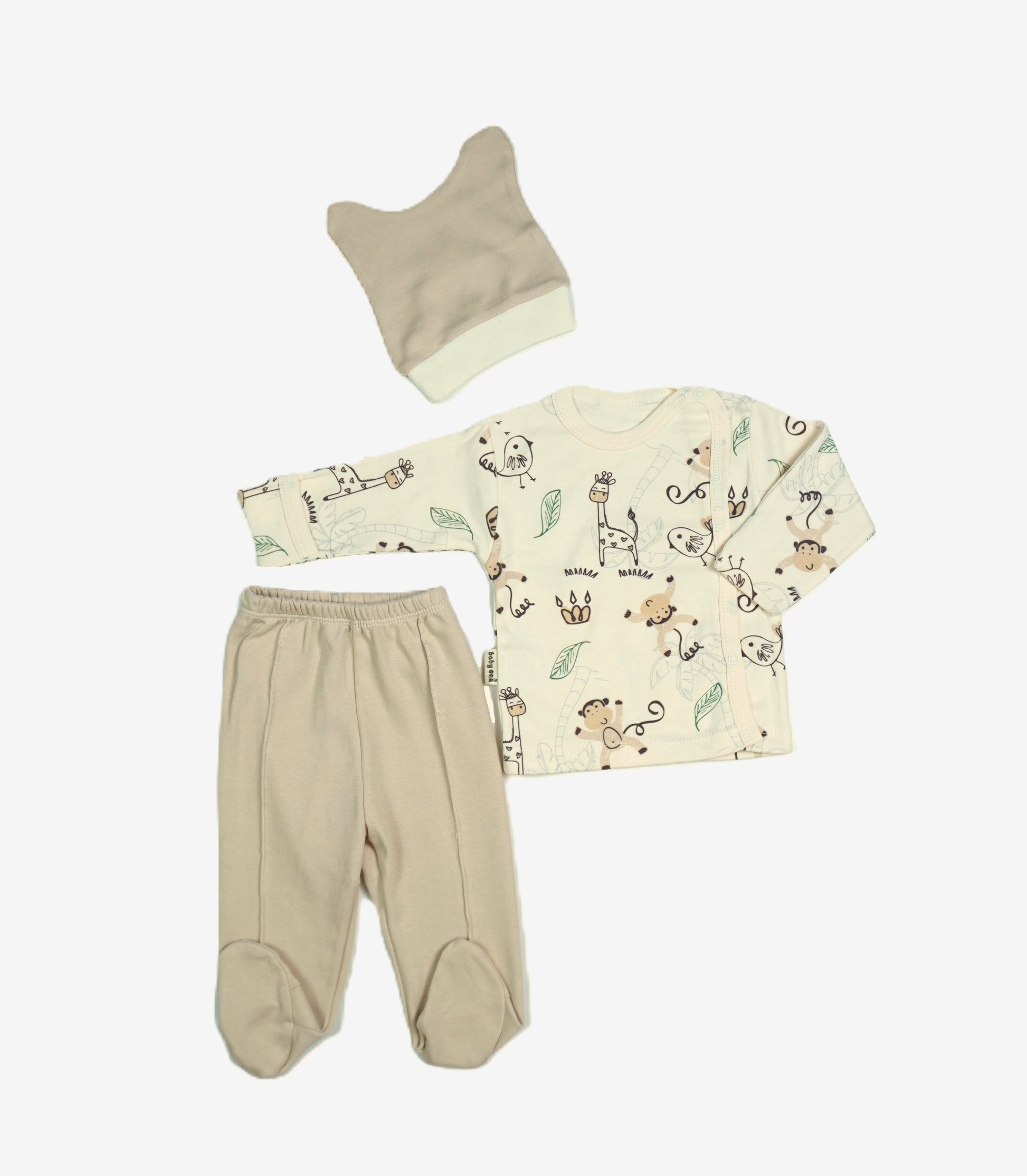 Baby-Set 3-teilig «Safari» – Creme/Beige