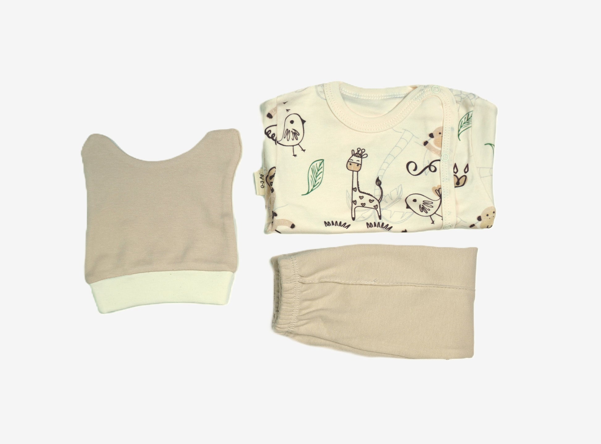 Baby-Set 3-teilig «Safari» – Creme/Beige