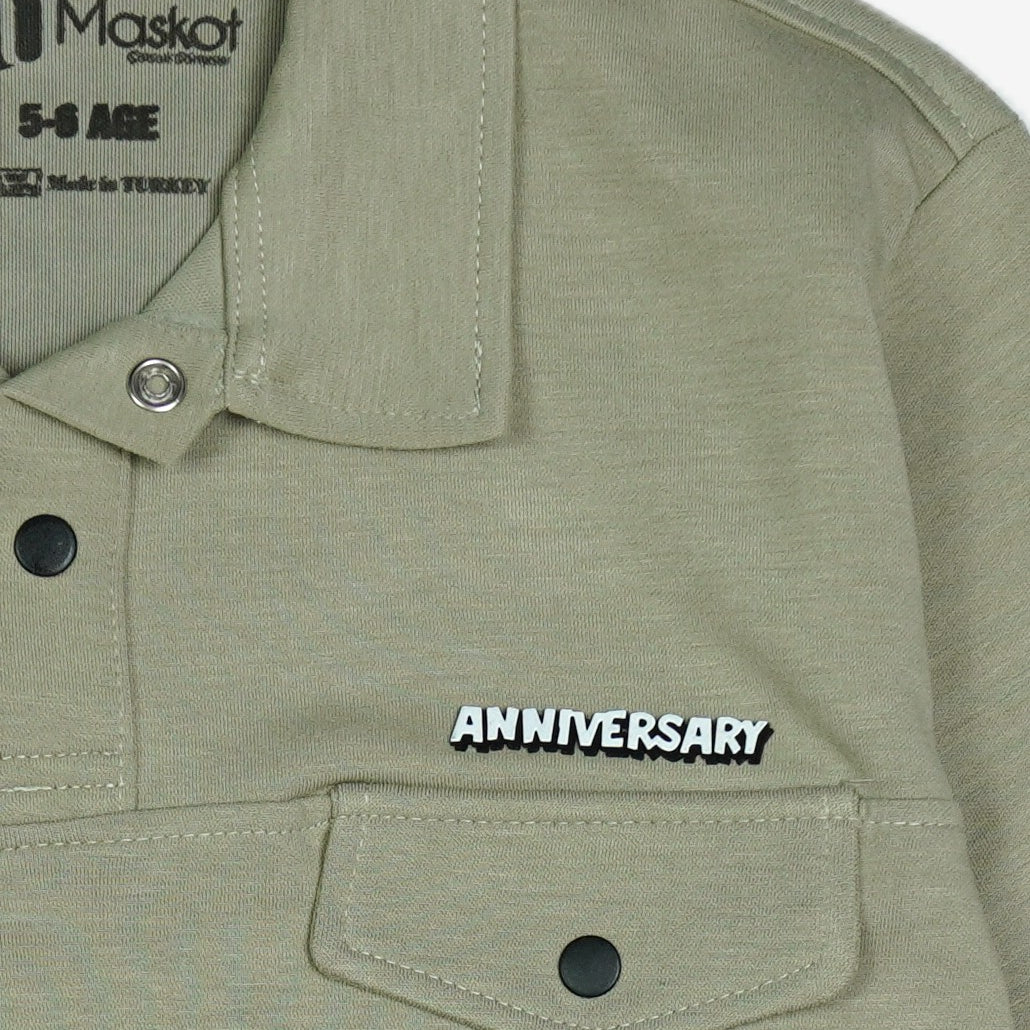 Jungen Polo-Sweatshirt «Anniversary» – Khaki