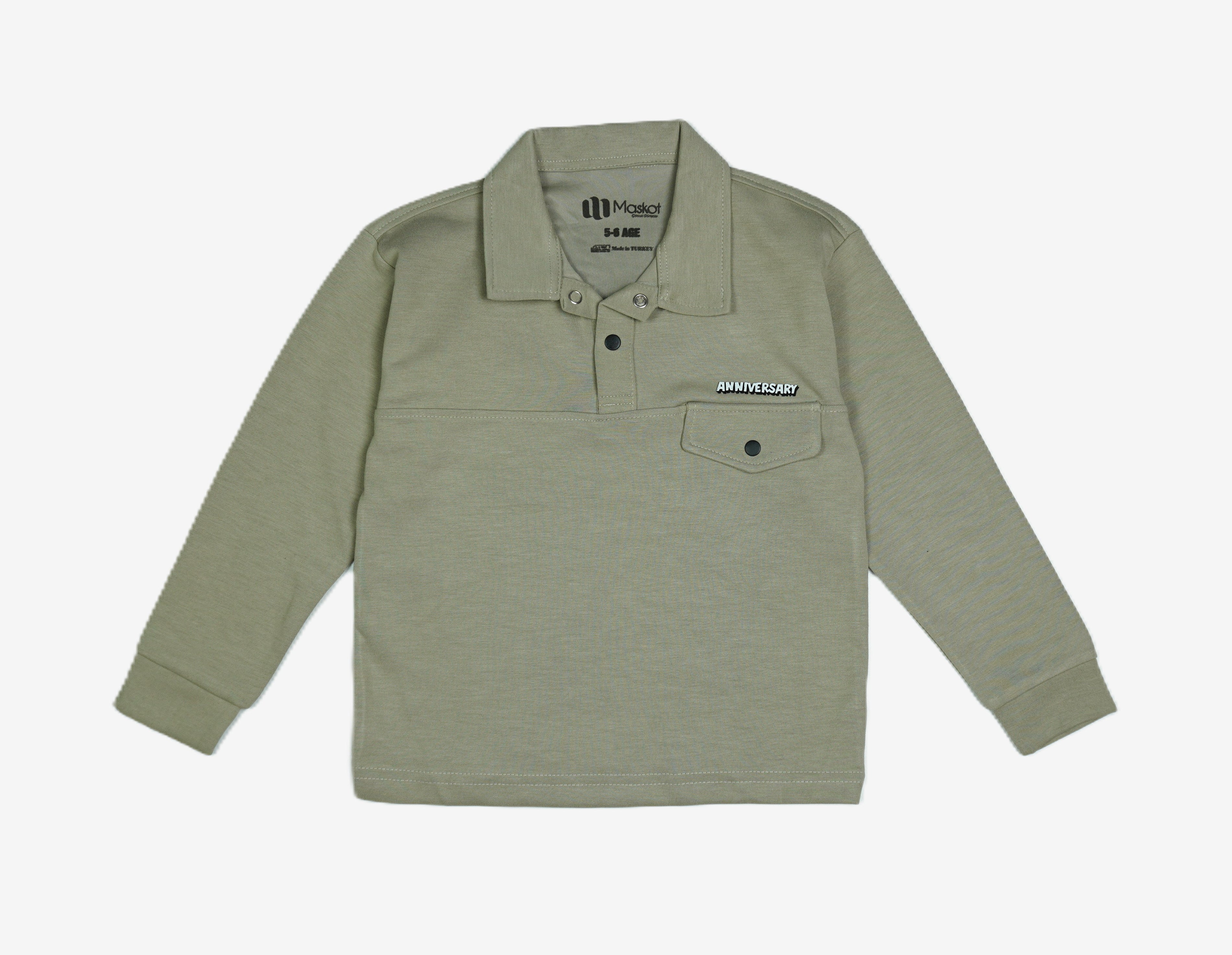 Jungen Polo-Sweatshirt «Anniversary» – Khaki