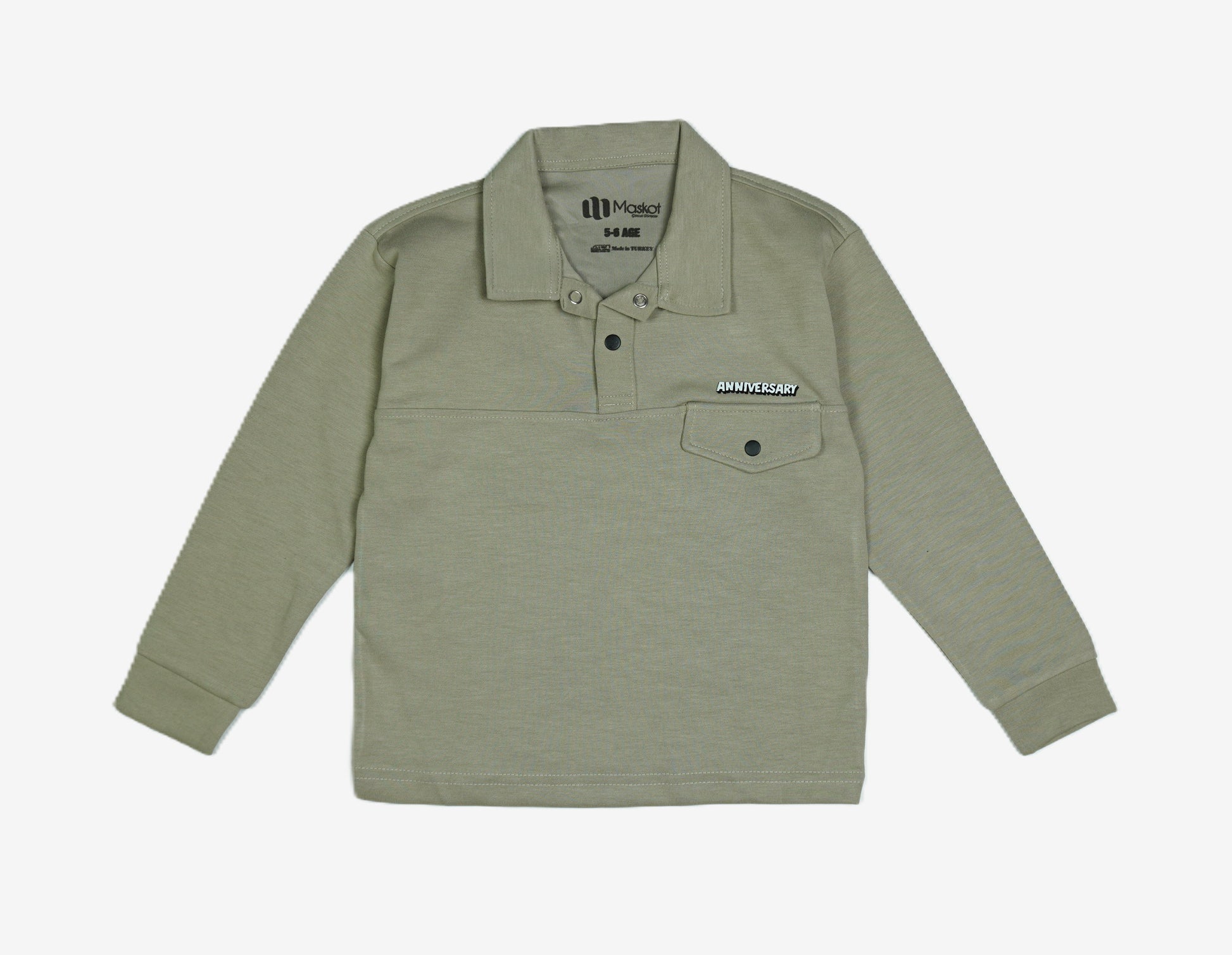 Jungen Polo-Sweatshirt «Anniversary» – Khaki