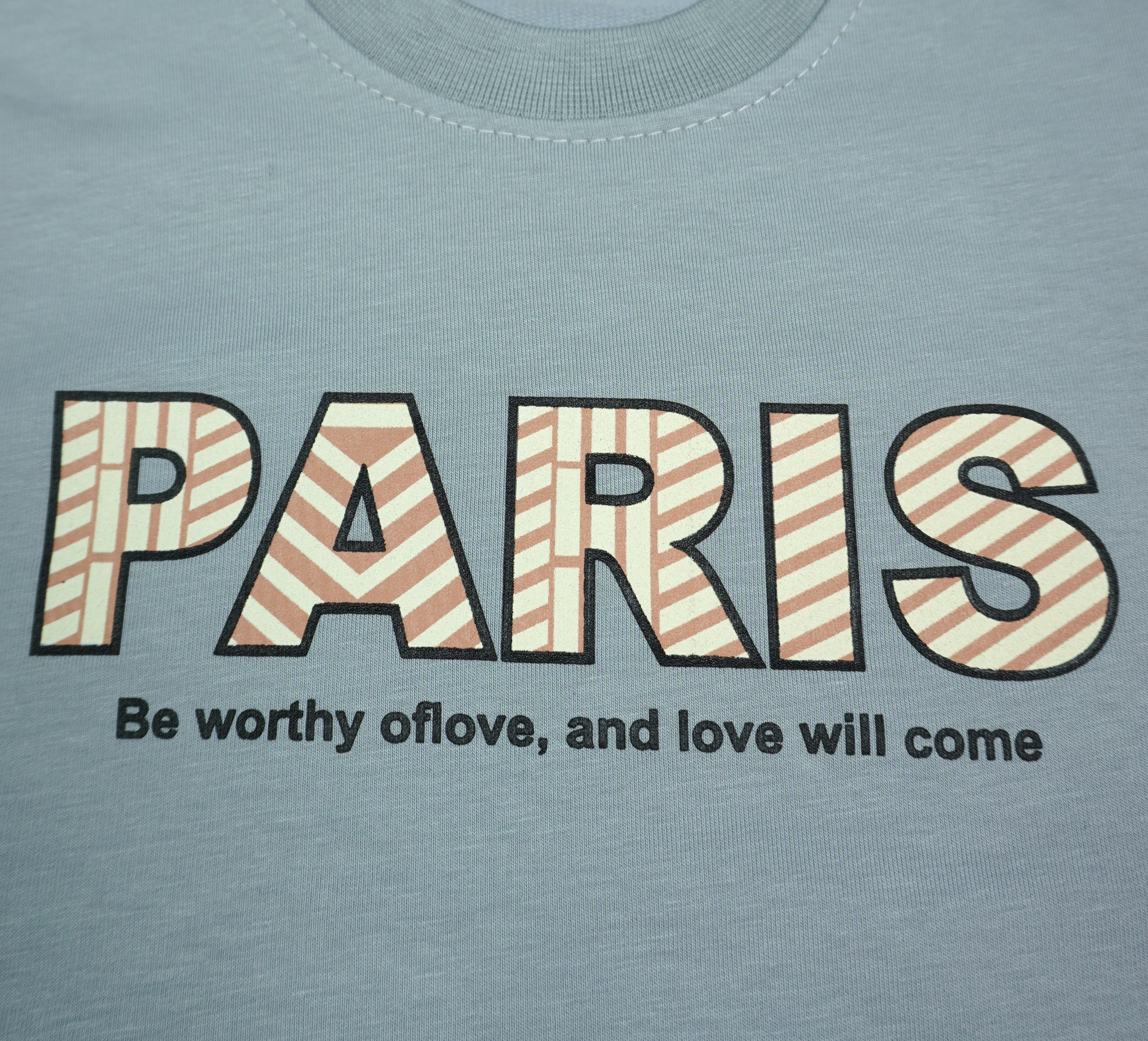 Kinder Sweatshirt Hellblau "PARIS" – Be worthy of love
