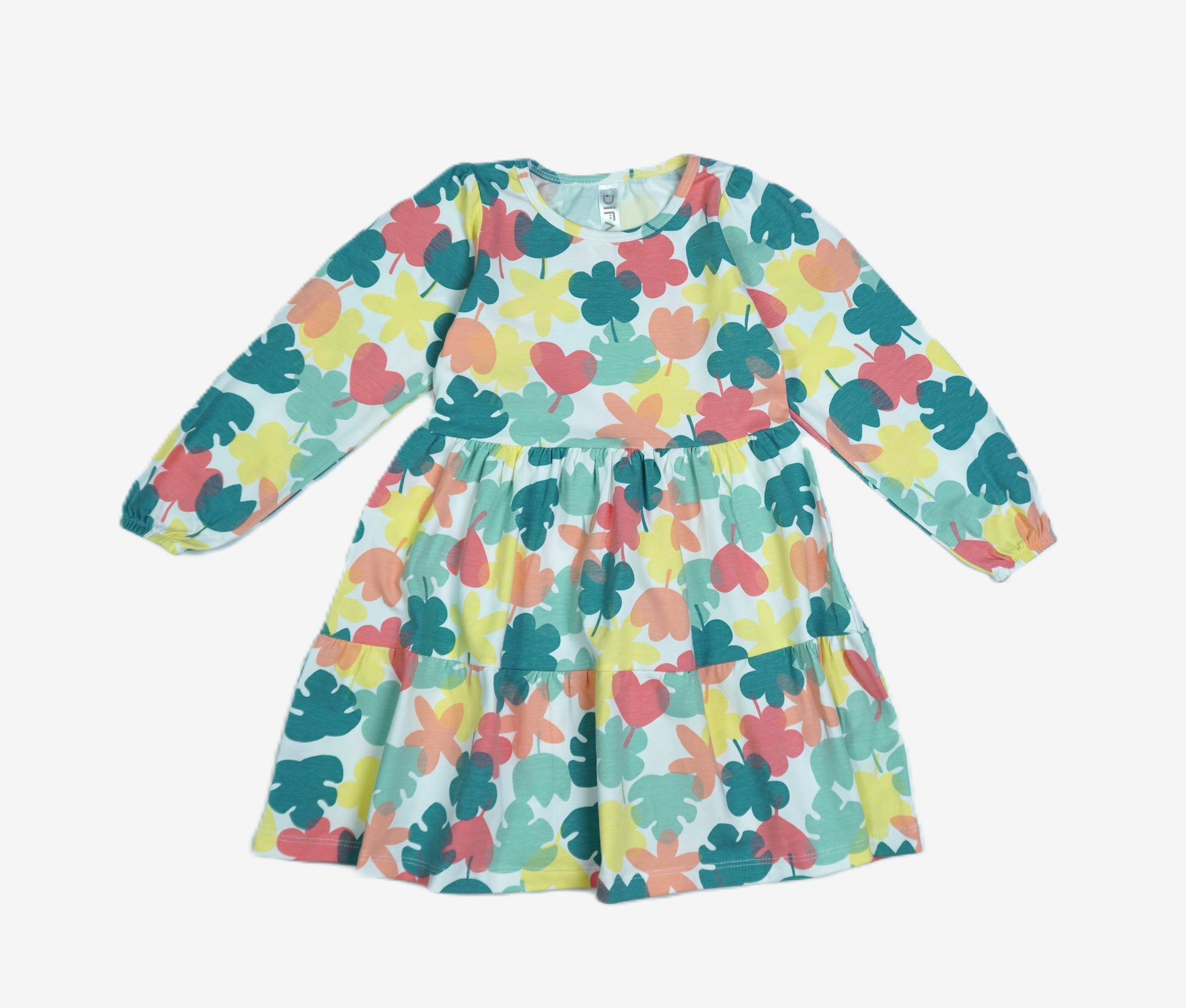Mädchen Langarmkleid Tropical Blumen-Allover