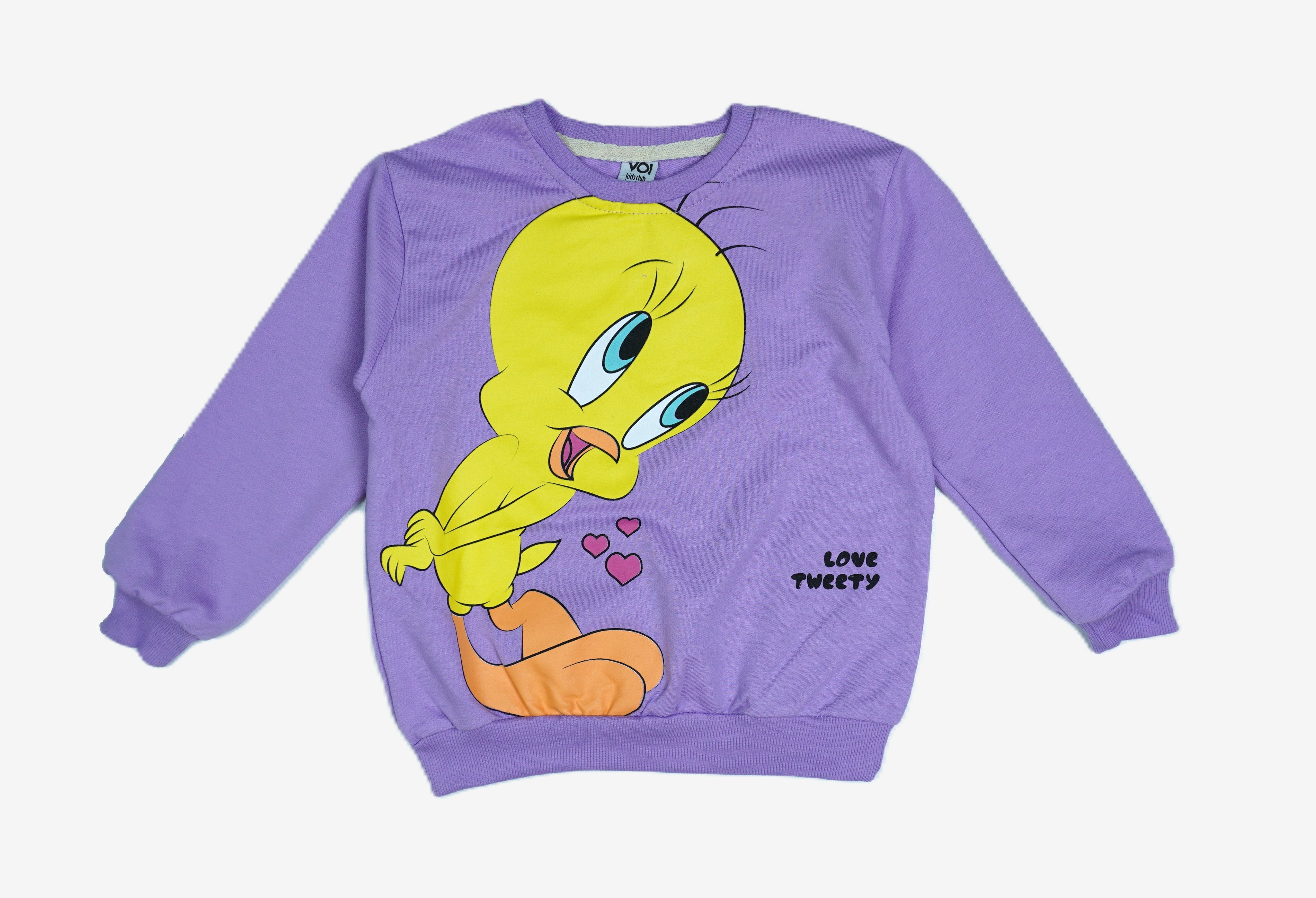 Mädchen 2-in-1 Set "Love Tweety" Lila – Sweatshirt & Jogginghose