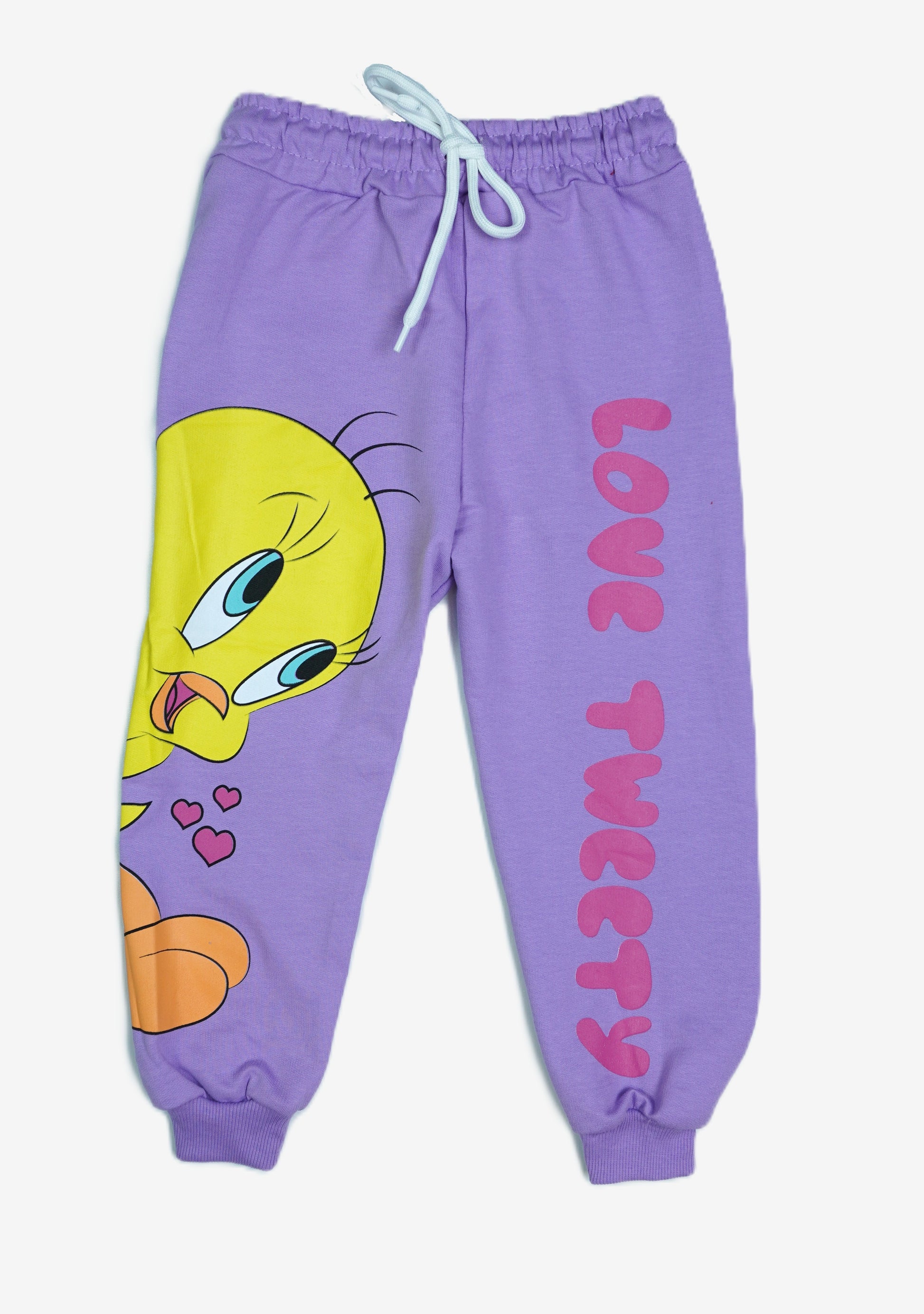 Mädchen 2-in-1 Set "Love Tweety" Lila – Sweatshirt & Jogginghose