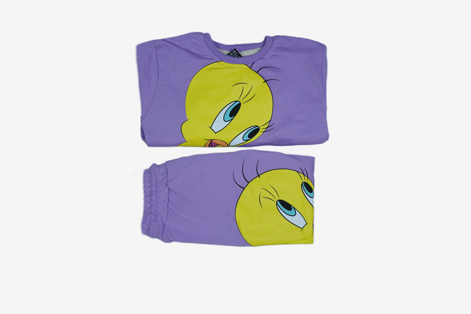 Mädchen 2-in-1 Set "Love Tweety" Lila – Sweatshirt & Jogginghose