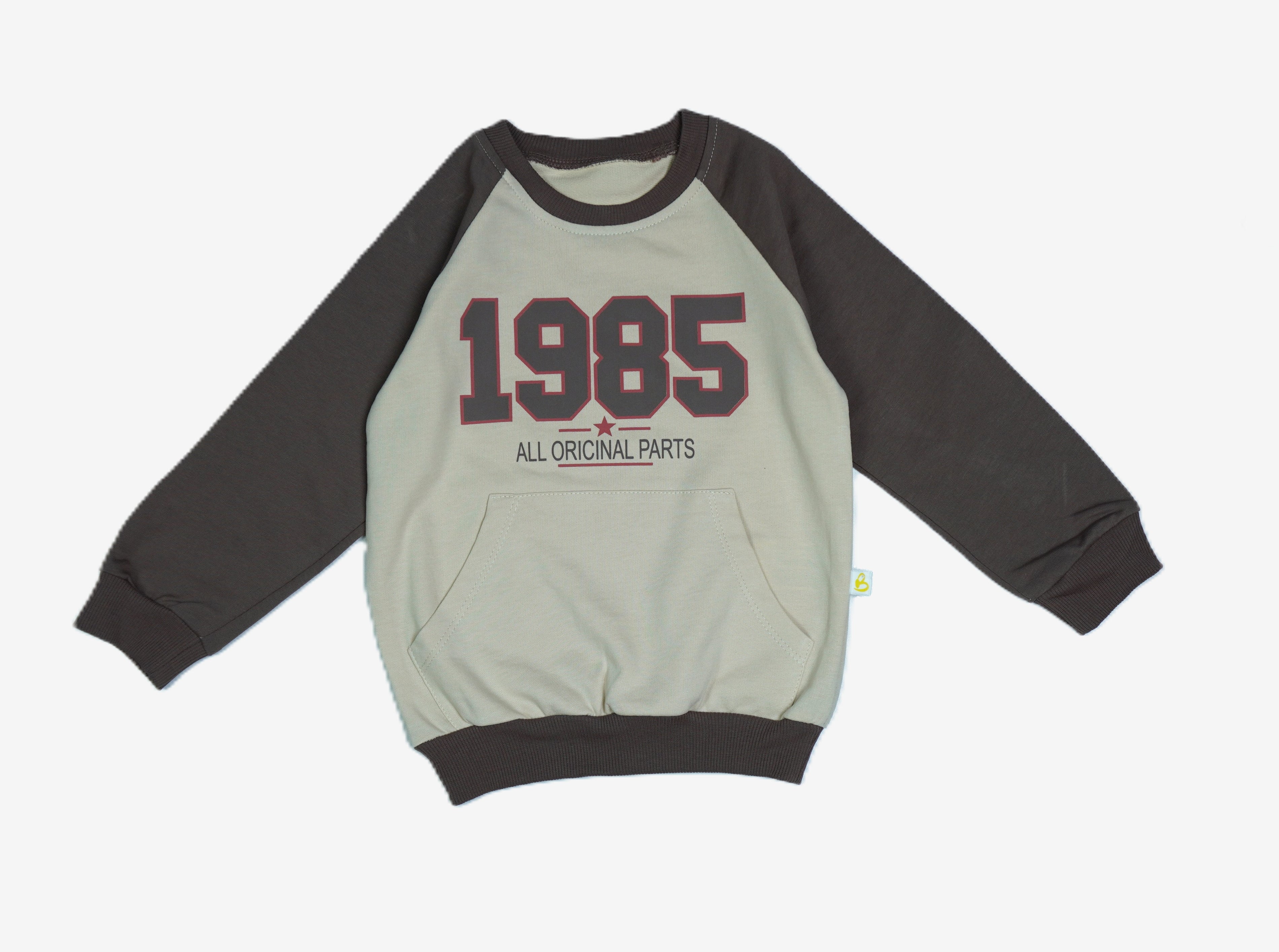 Jungen 2-in-1 Set: Raglan-Sweater "1985" & Jogginghose Dunkelgrau
