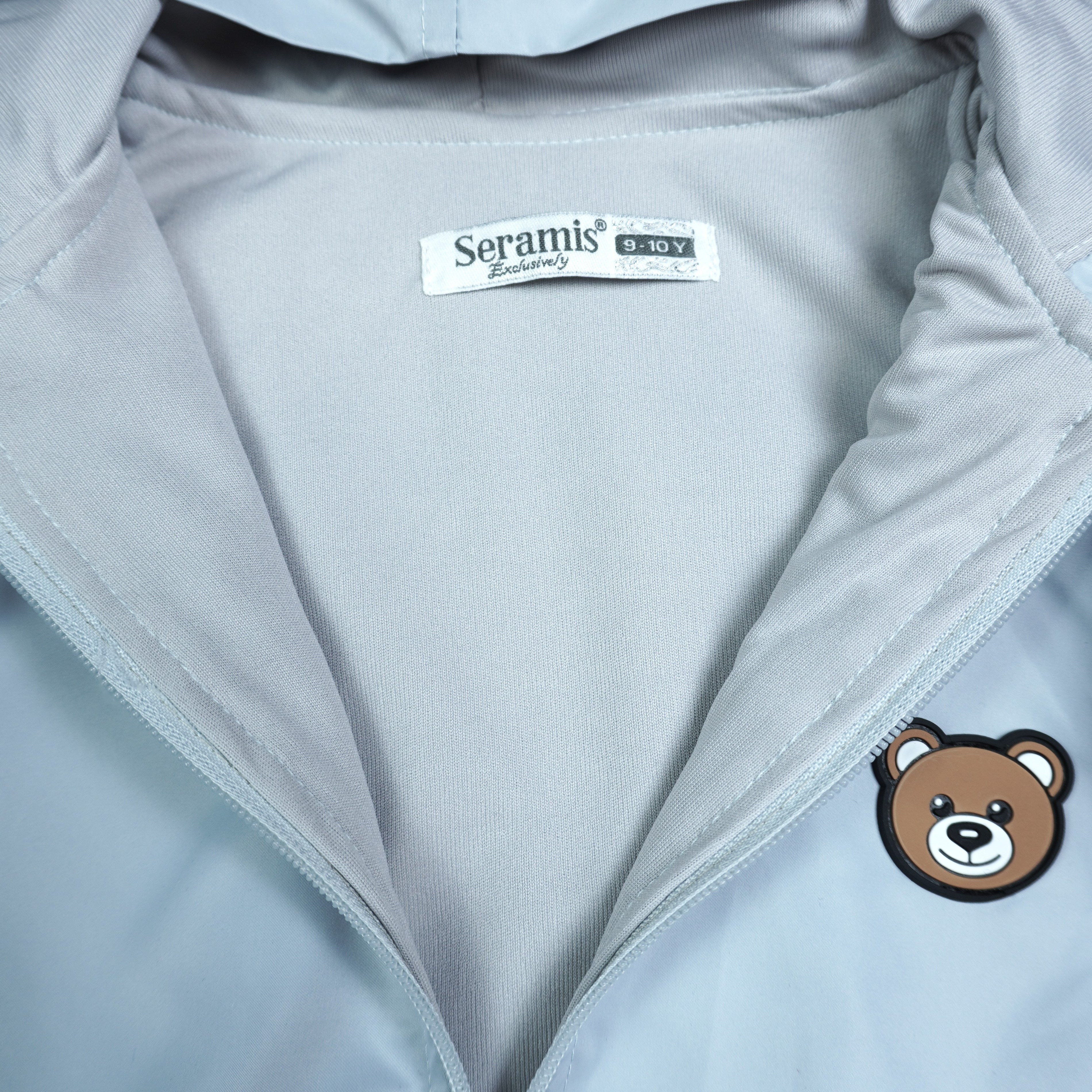 Kinder Windbreaker Jacke mit Bären-Patch