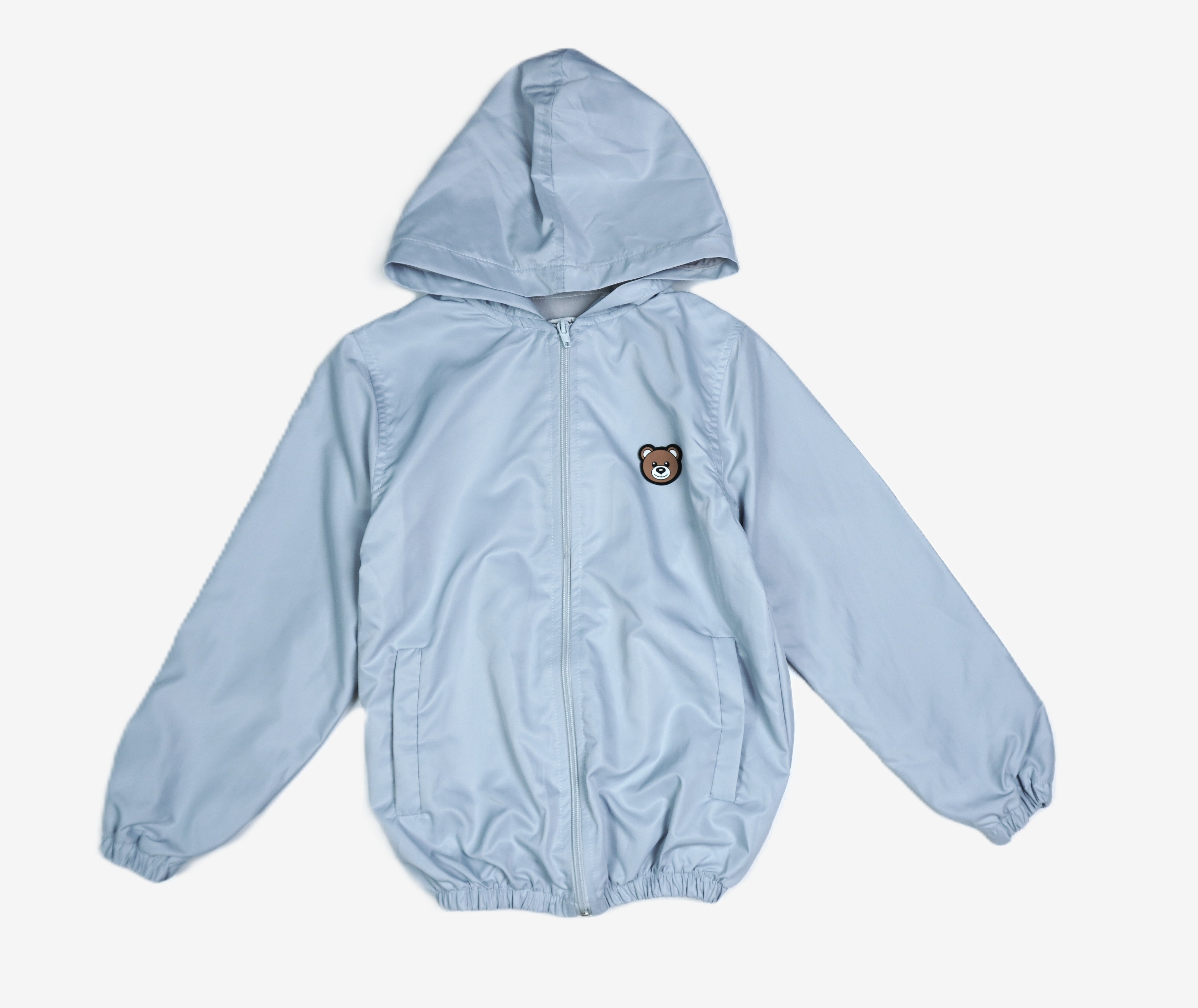 Kinder Windbreaker Jacke mit Bären-Patch