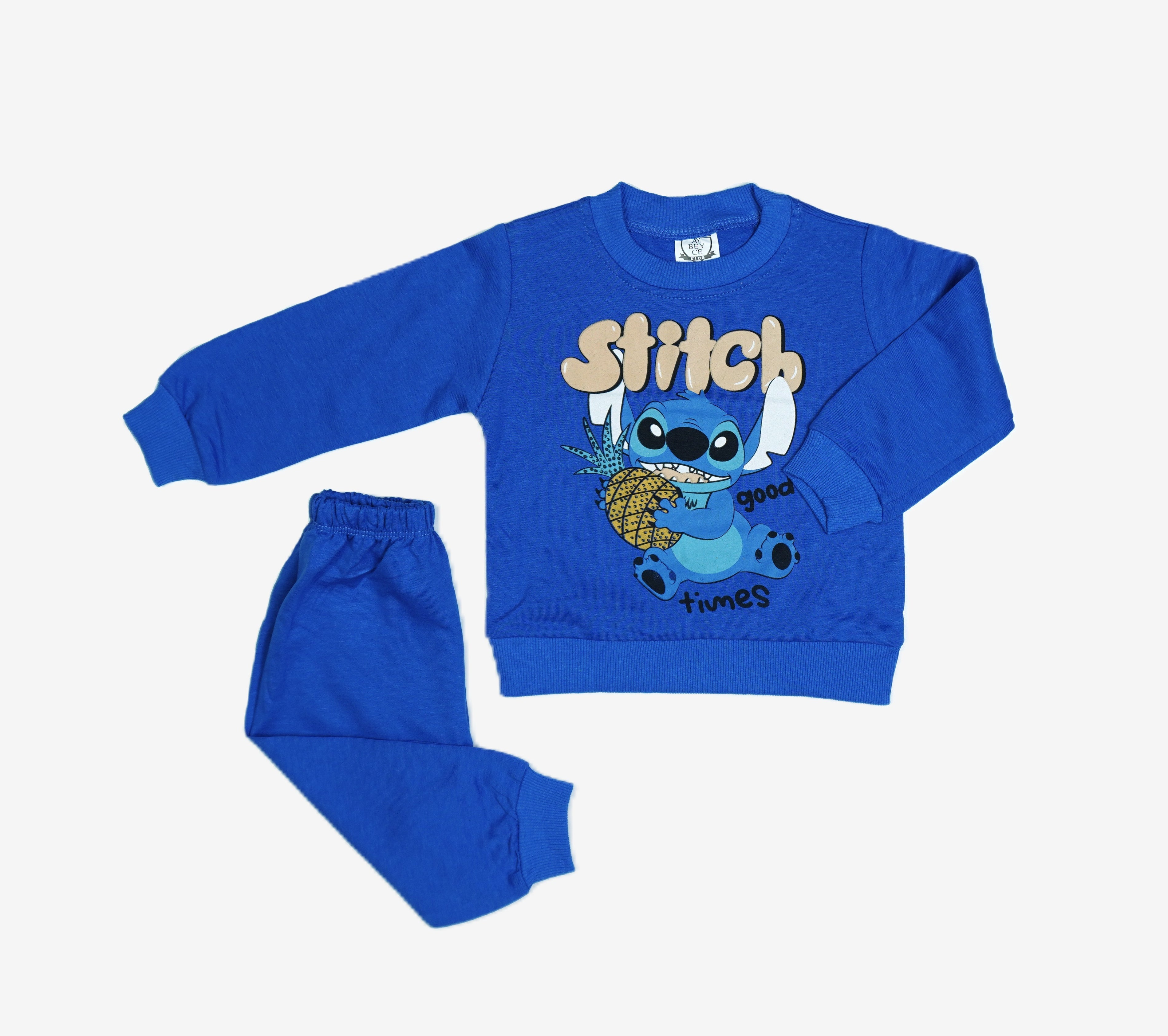 Kinder-Set Stitch – Sweatshirt & Jogginghose Blau