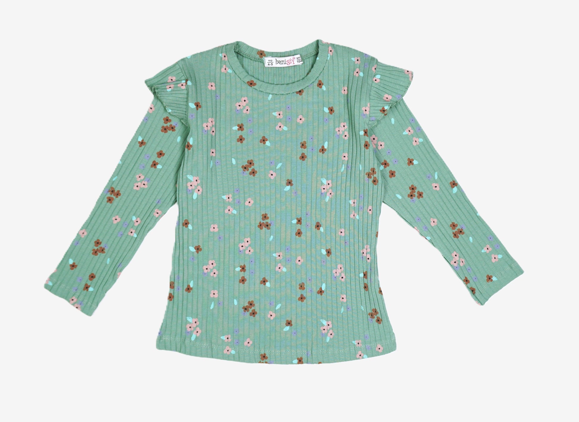 Floral Set – Langarmshirt & Schlaghose Mädchen