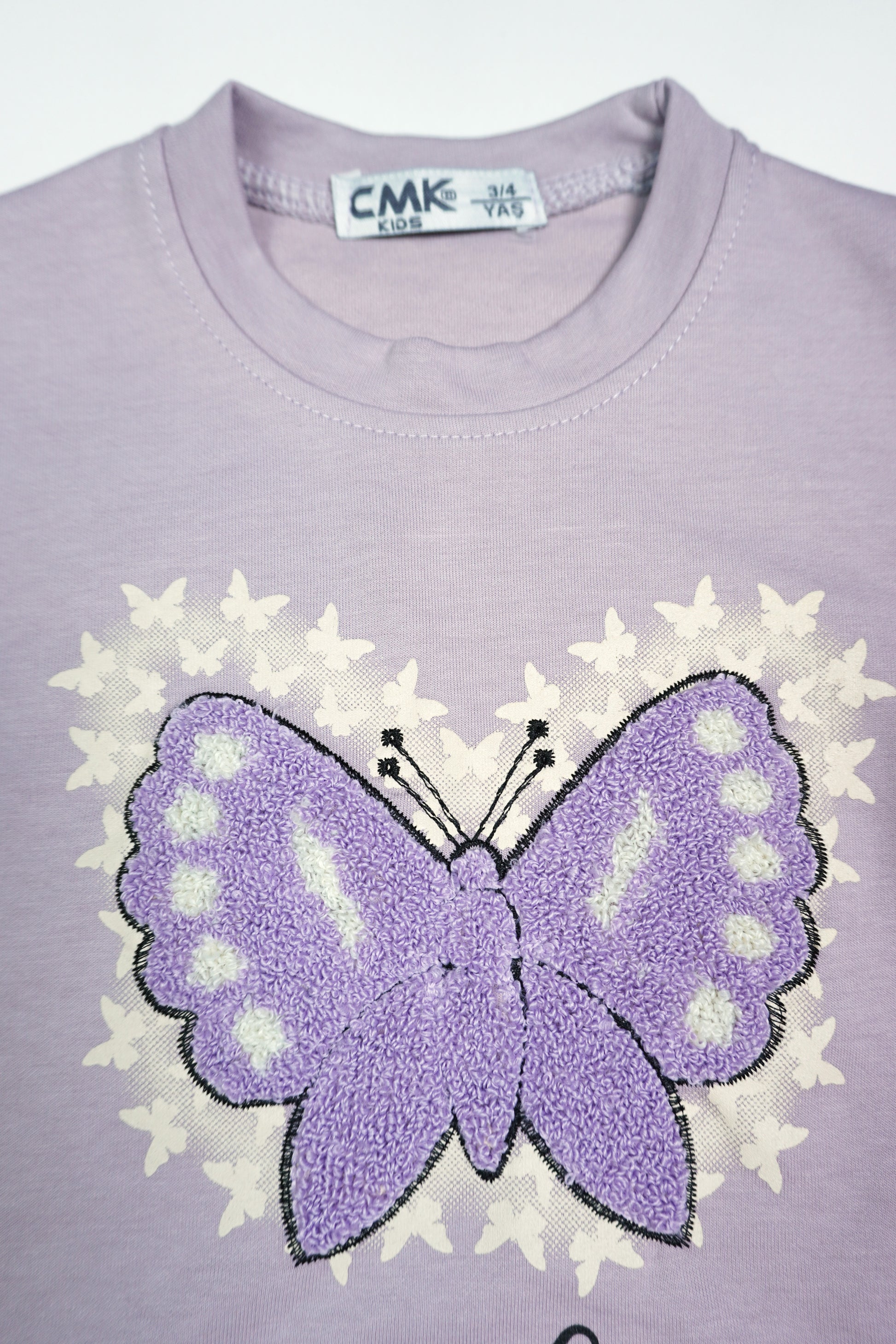🦋 CMK Kids Mädchen Jogginganzug – "Imperfect" Lila Schmetterling (Sweatshirt & Hose)