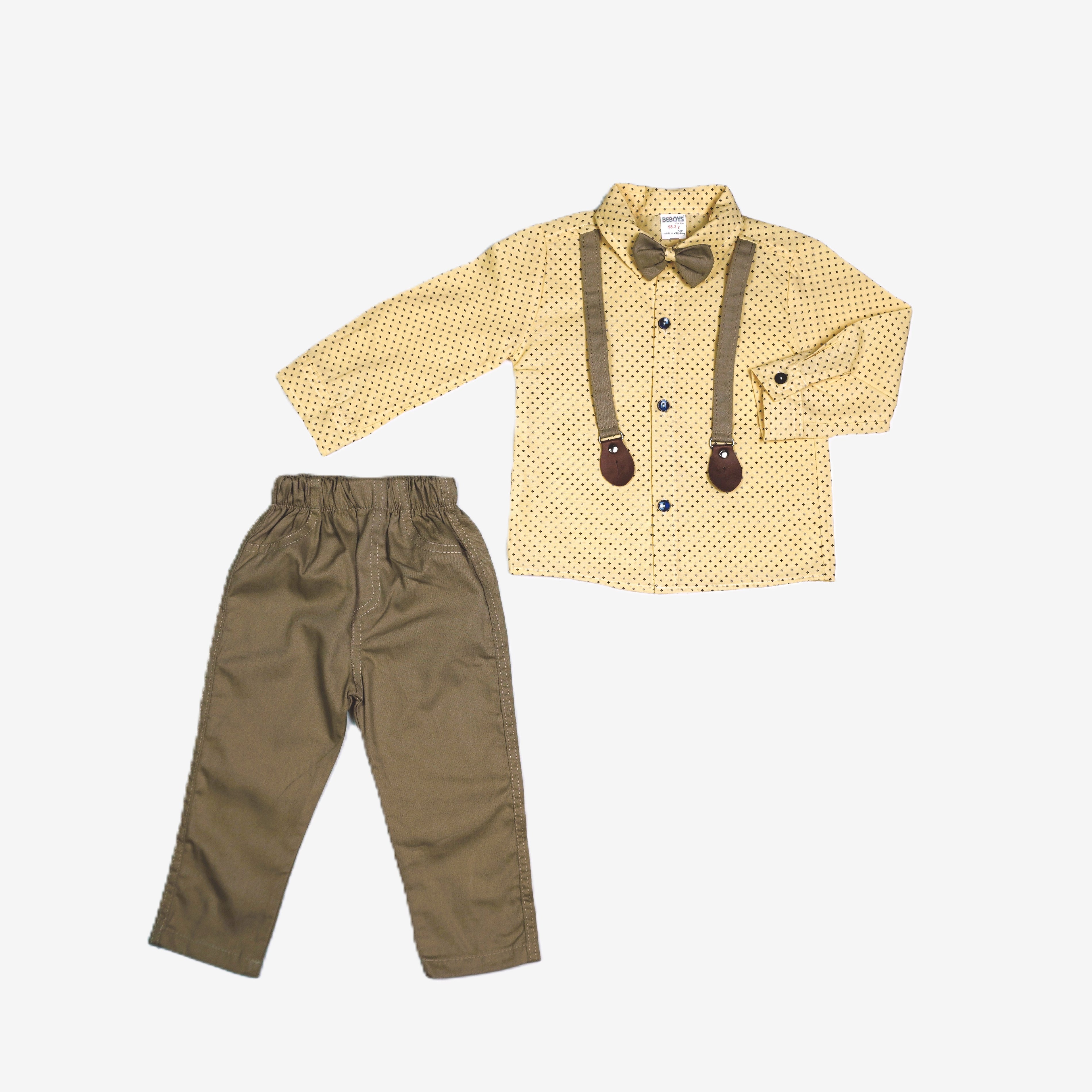 Elegantes Kinder-Set – Hemd mit Hosenträger & Hose