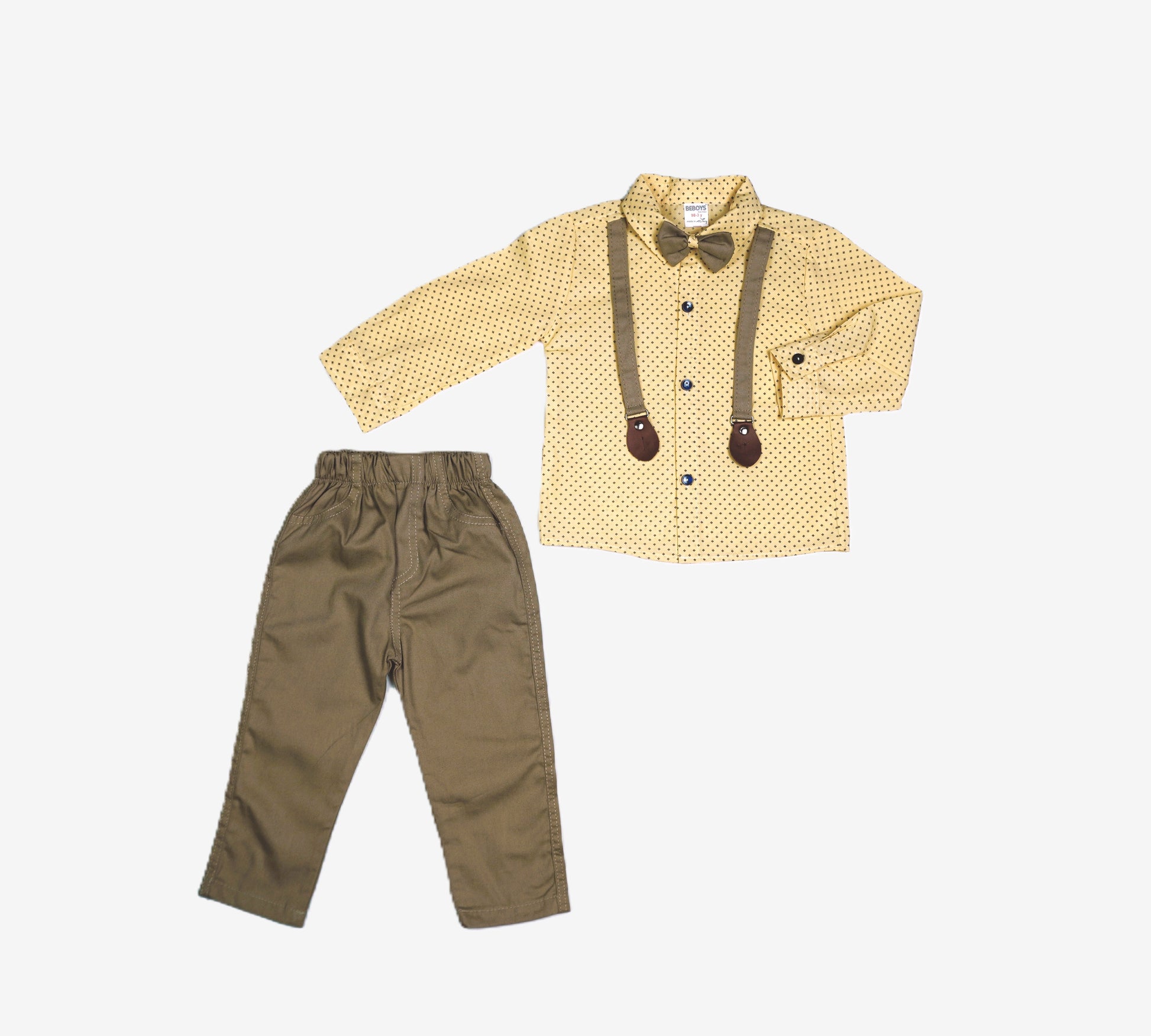 Elegantes Kinder-Set – Hemd mit Hosenträger & Hose