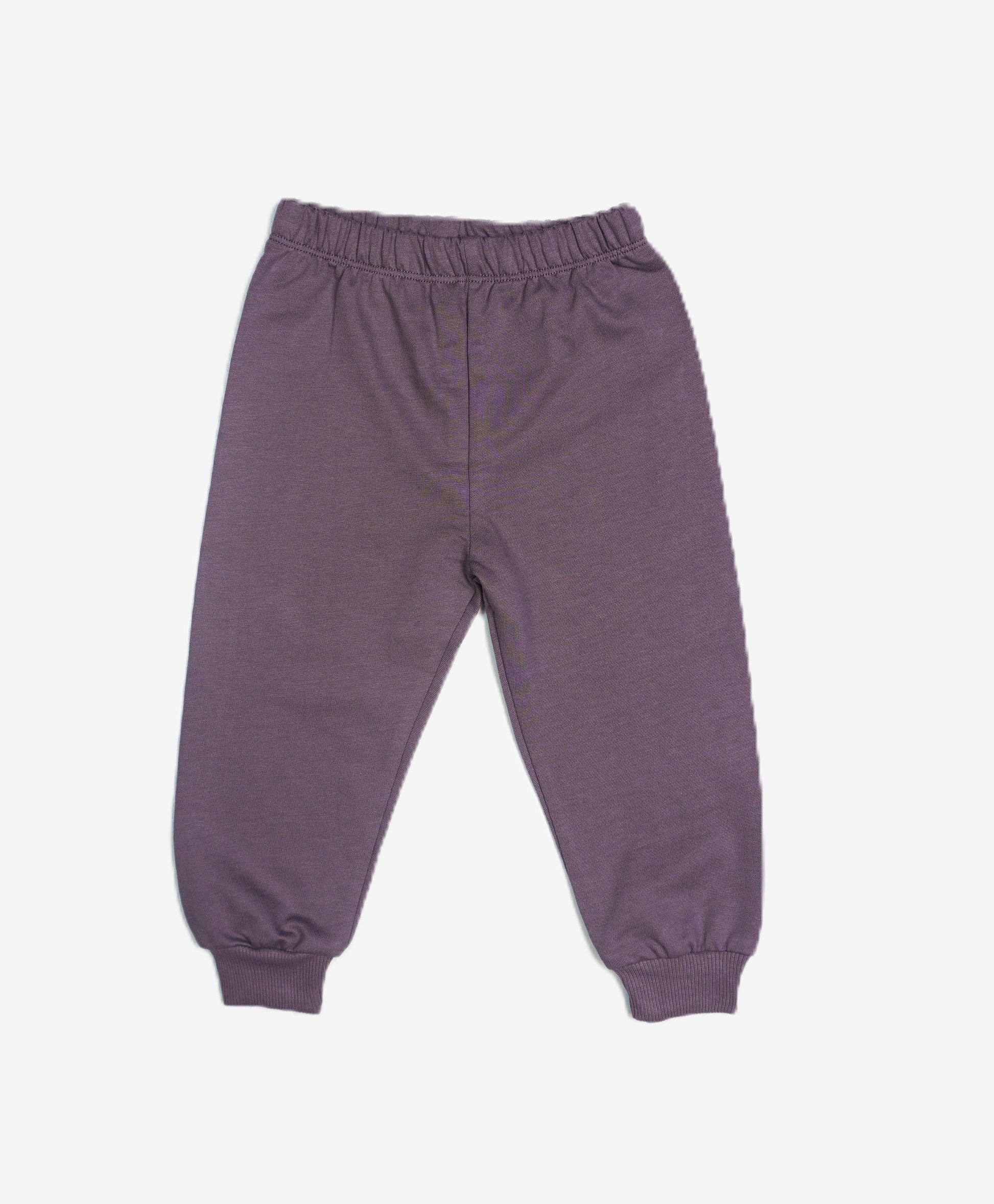 💜 Mädchen Jogginganzug – Mauve mit Peter-Pan-Kragen & Blumenstickerei (Sweatshirt & Hose)