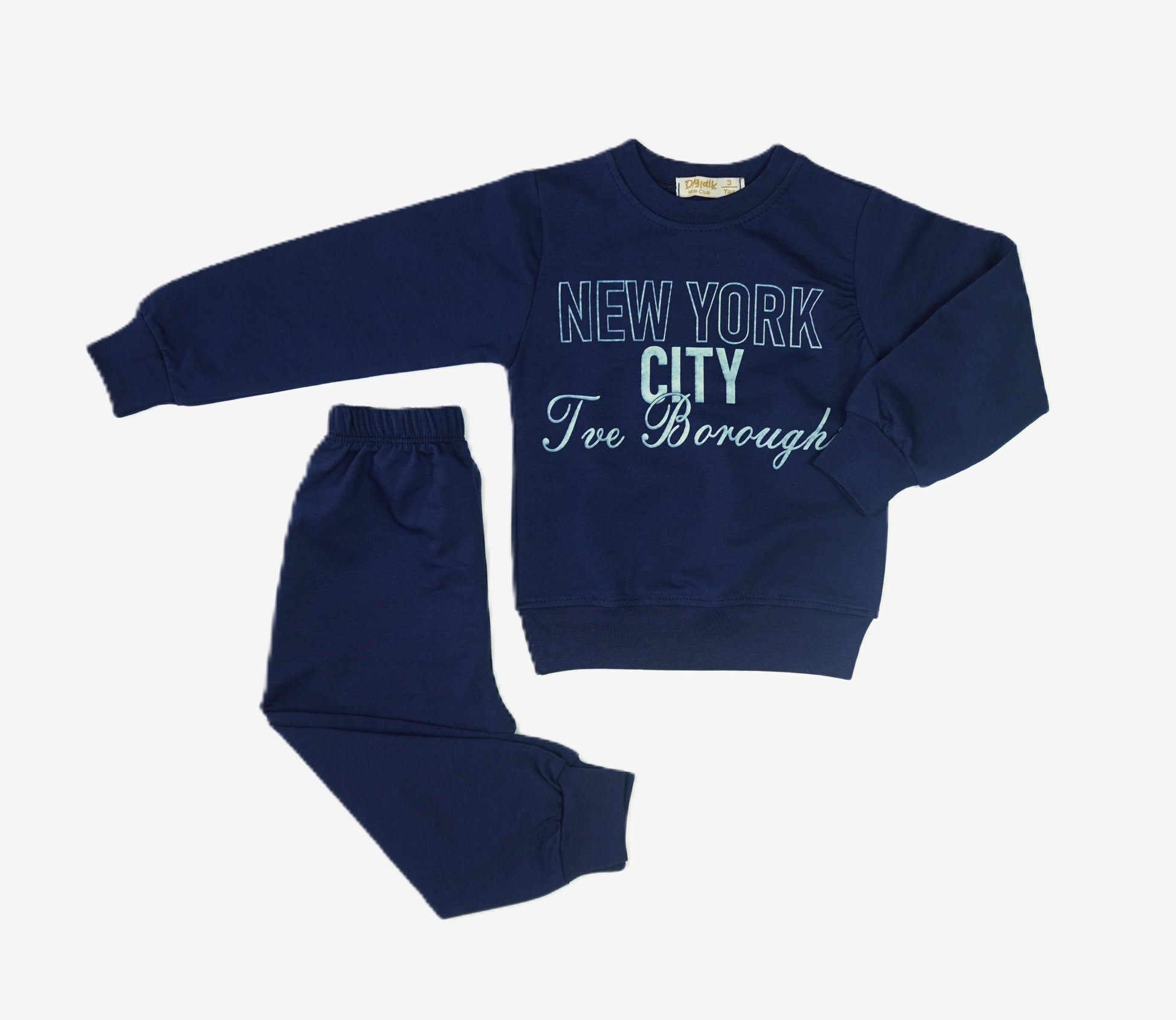 🇺🇸 Dghille Kinder Jogginganzug – "New York City" Navy (Sweatshirt & Hose)