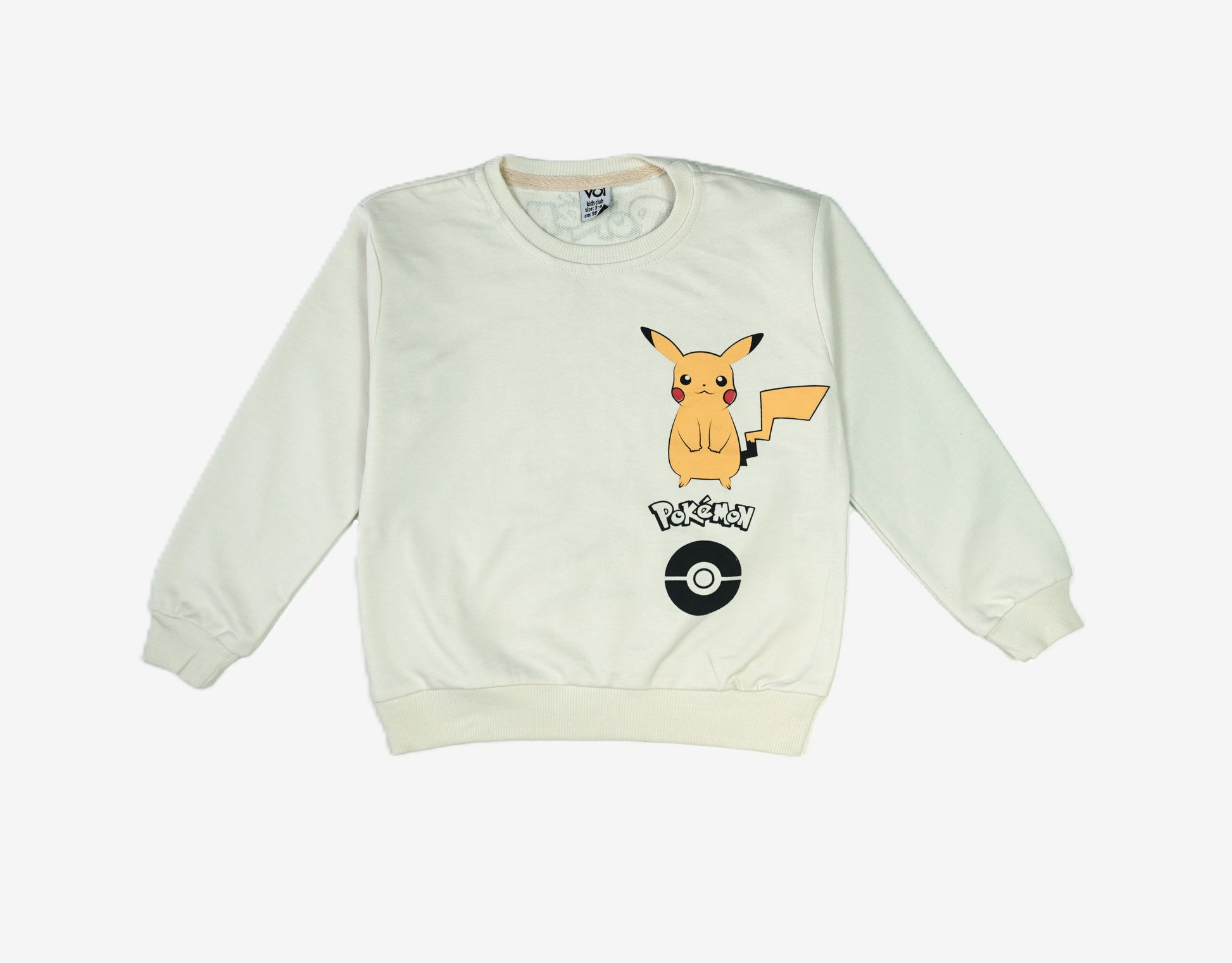 ⚡ Kinder Jogginganzug – Pokémon Pikachu Creme & Gelb (Sweatshirt & Hose)