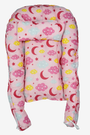 Baby-Kuschelnest Mond & Wolken in Pink