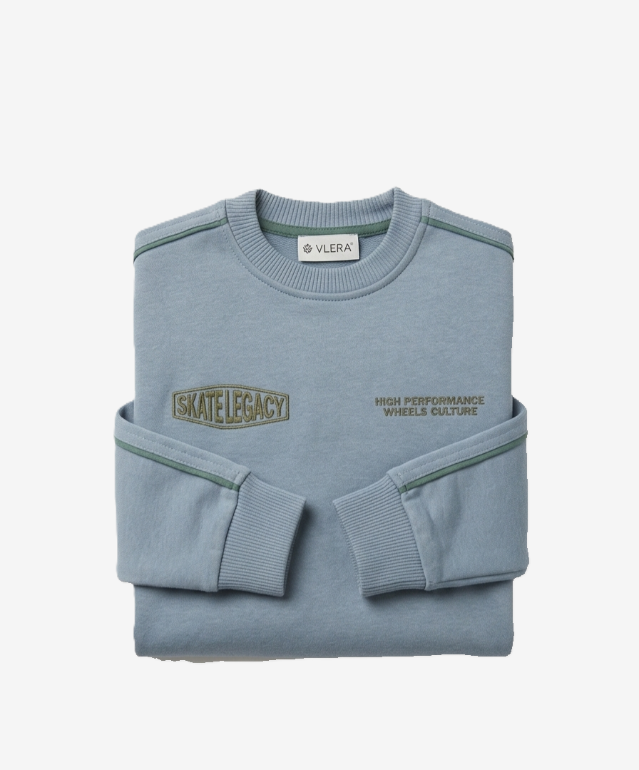 Vlera Sweater „Skate Legacy“ Steel Blue
