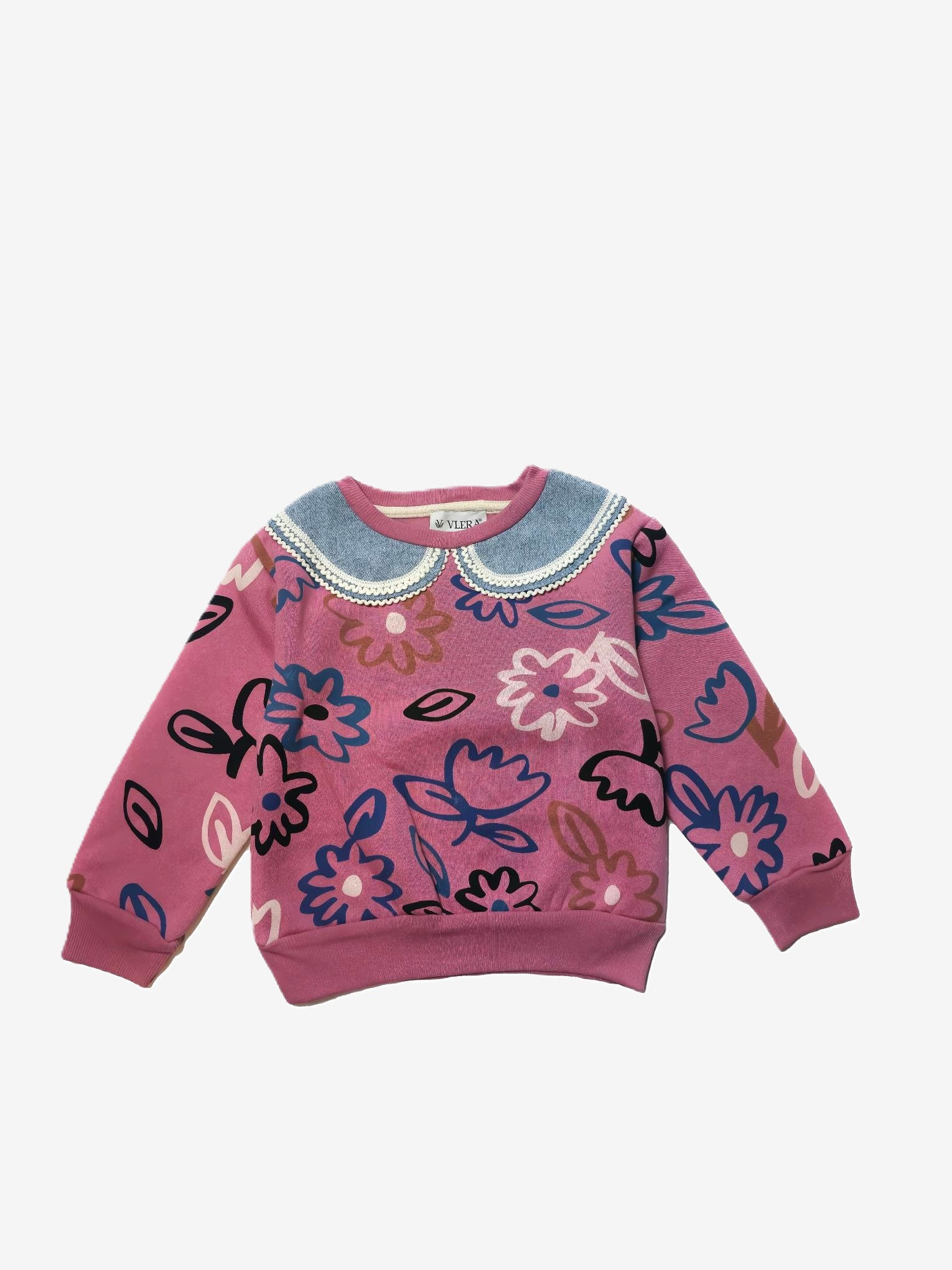 Mädchen Sweatshirt mit Blumenmuster