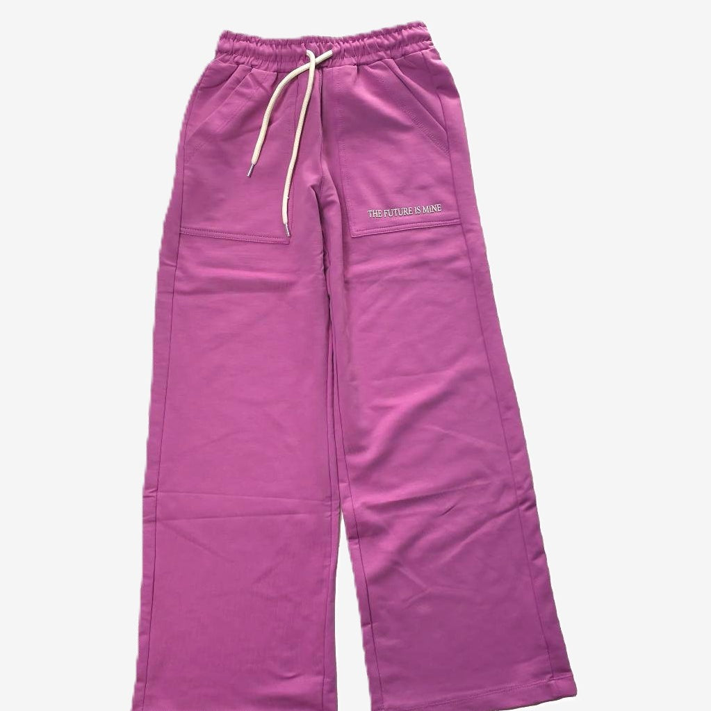 Wide Leg Sweatpants in Pink – „The Future Is Mine“