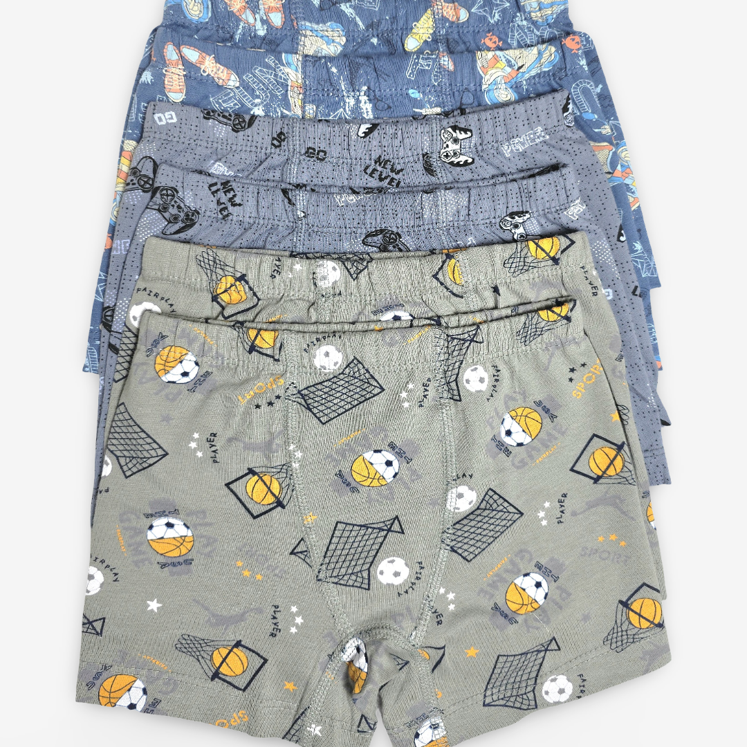 Jungen Boxershorts 6er-Pack – Basketball, Gaming & Sneaker