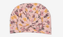 Baby Turbanmütze rosa Blumenmuster mit Schleife Vorderansicht